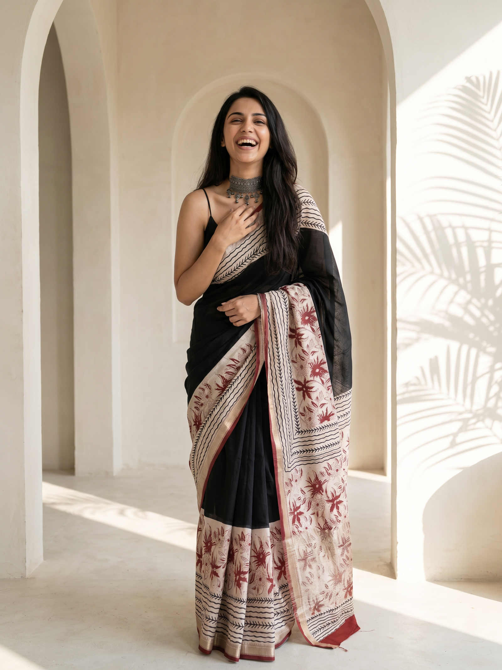 Noor Maheshwari Cotton Silk saree