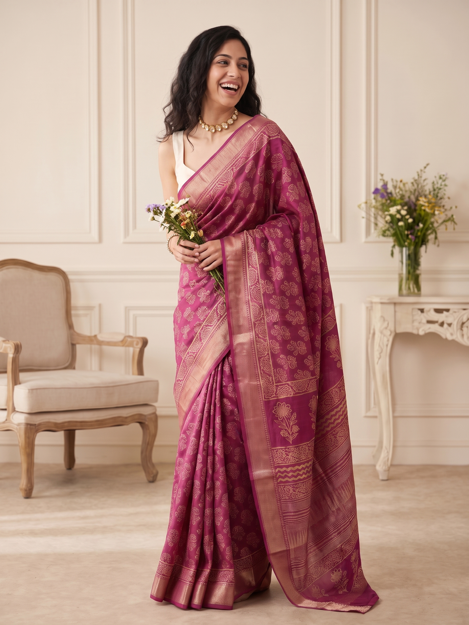 Inaya Maheshwari Cotton Silk Saree