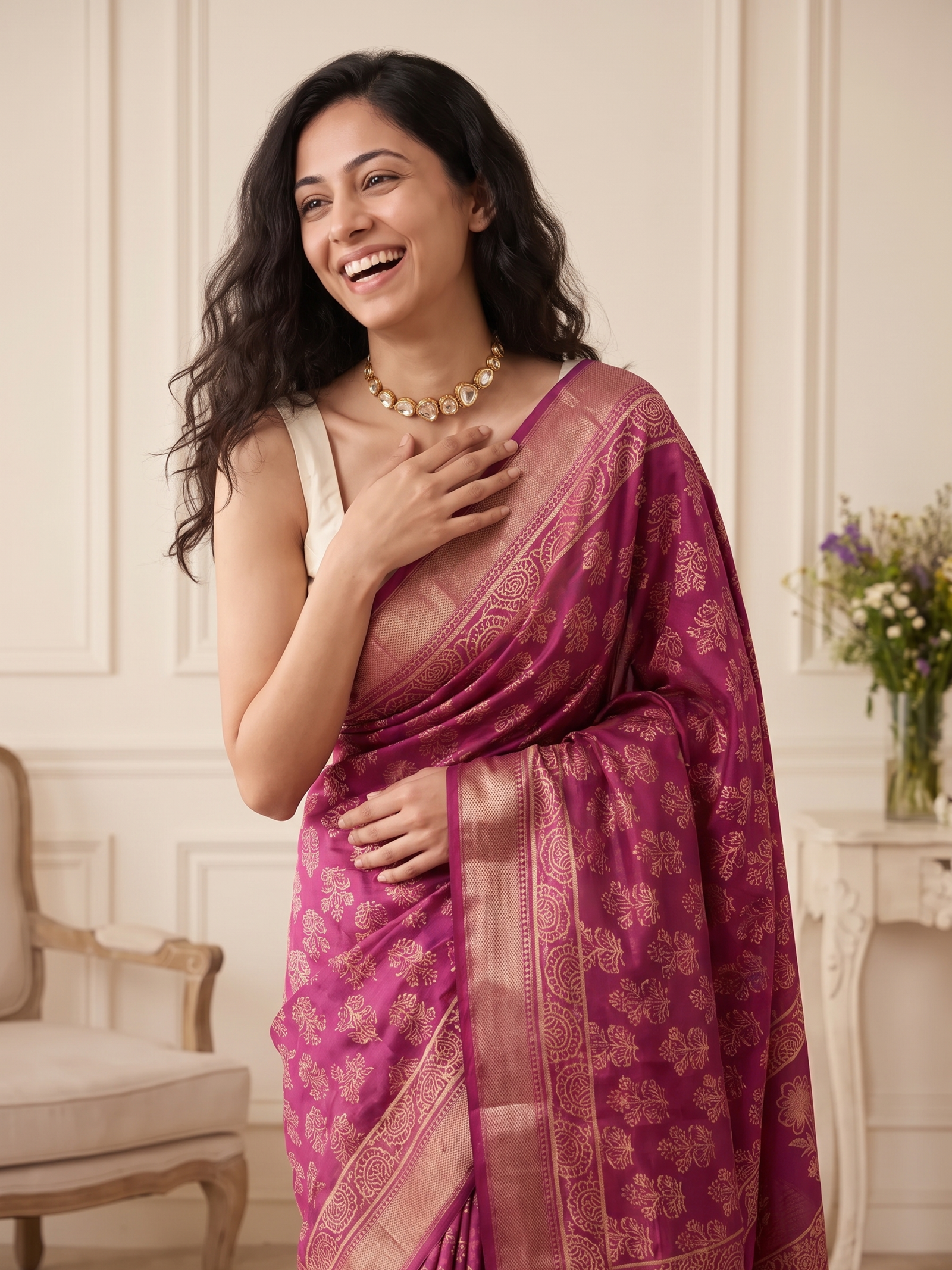 Inaya Maheshwari Cotton Silk Saree