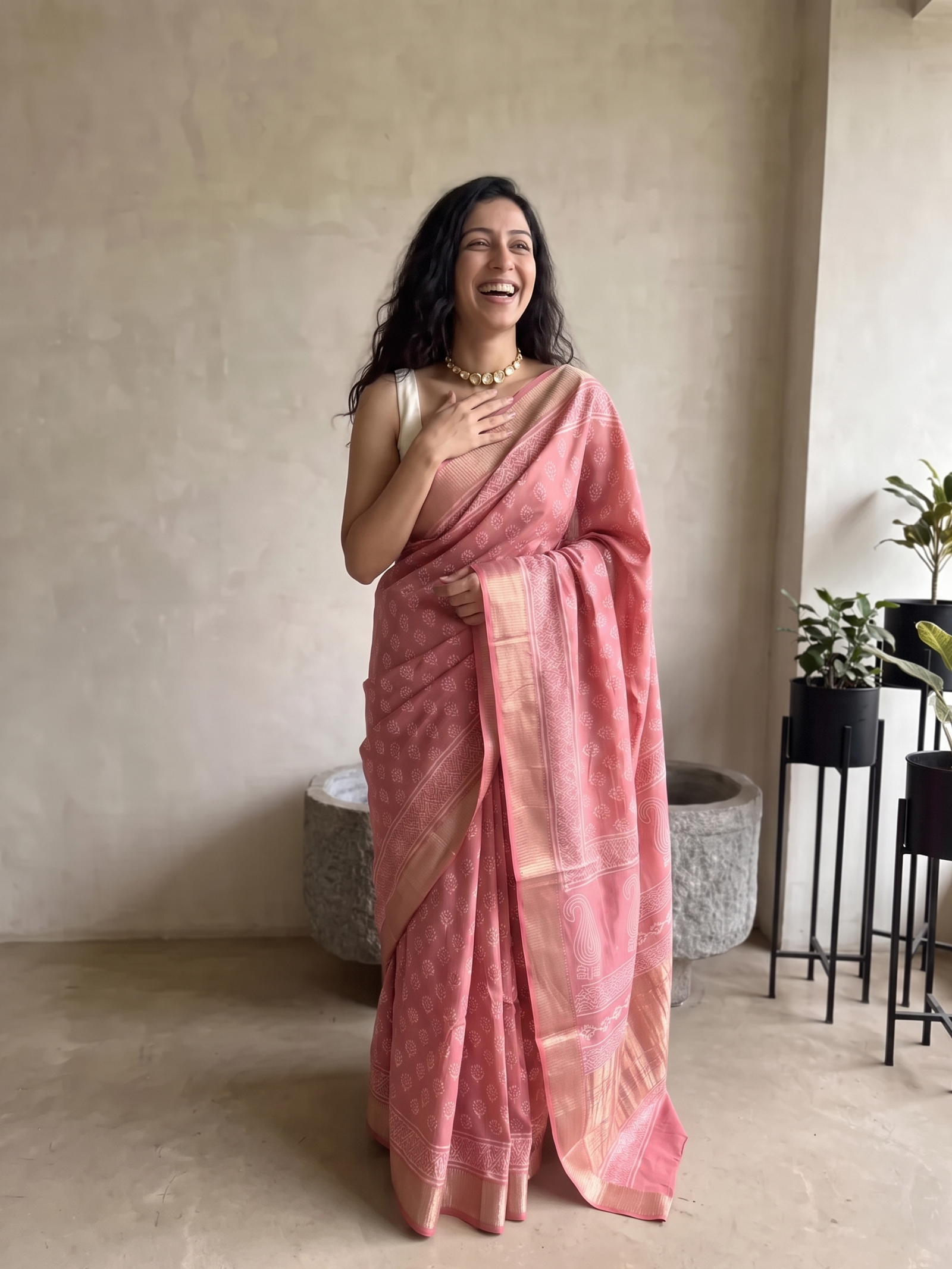 Elara Maheshwari Cotton Silk Saree