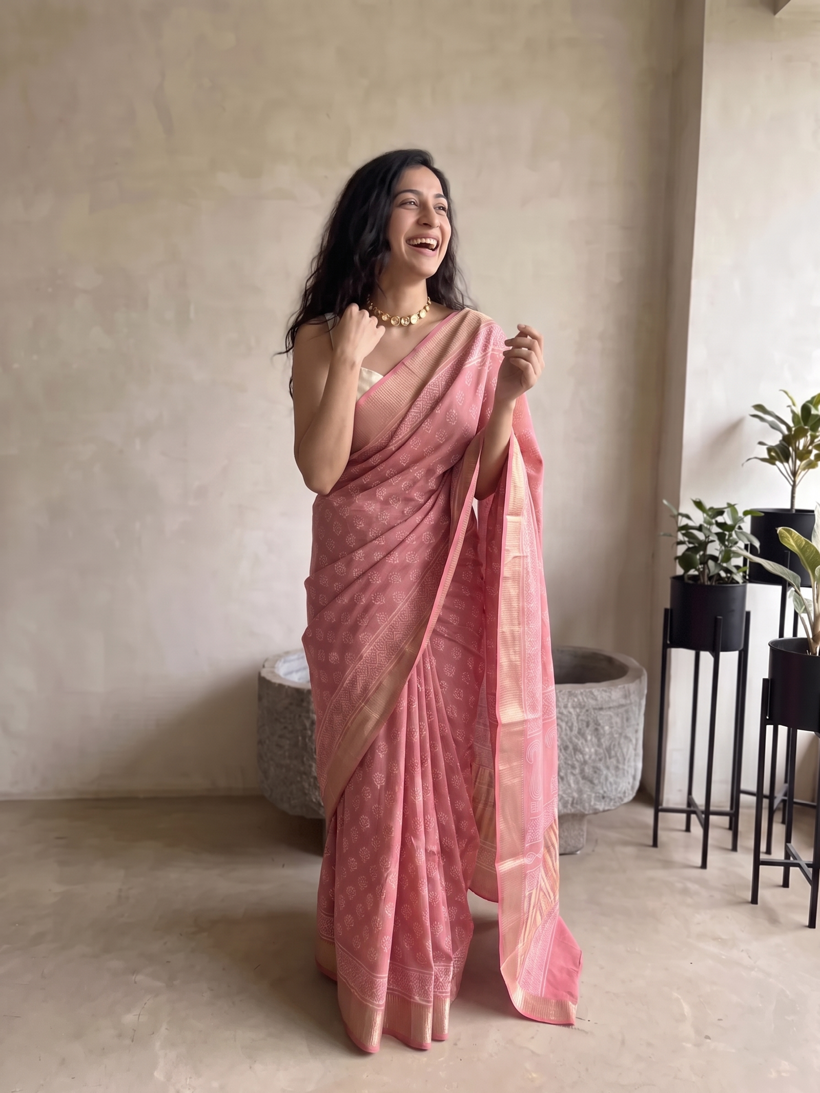 Elara Maheshwari Cotton Silk Saree