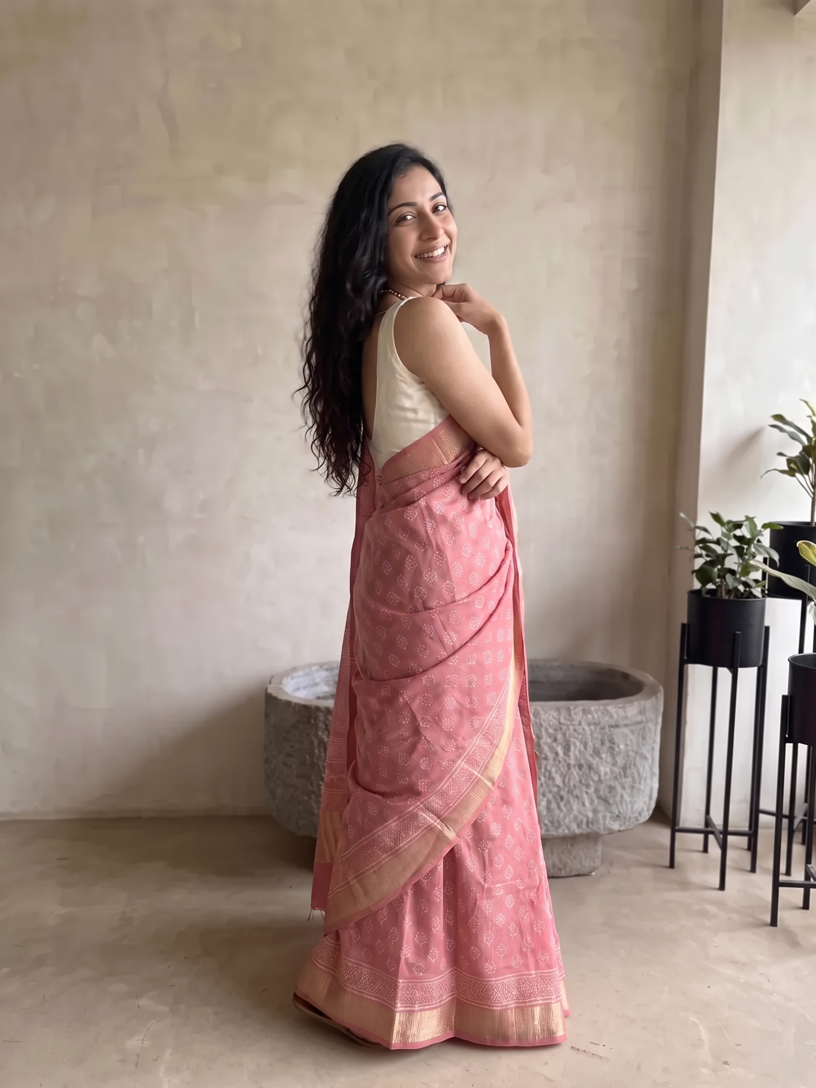 Elara Maheshwari Cotton Silk Saree