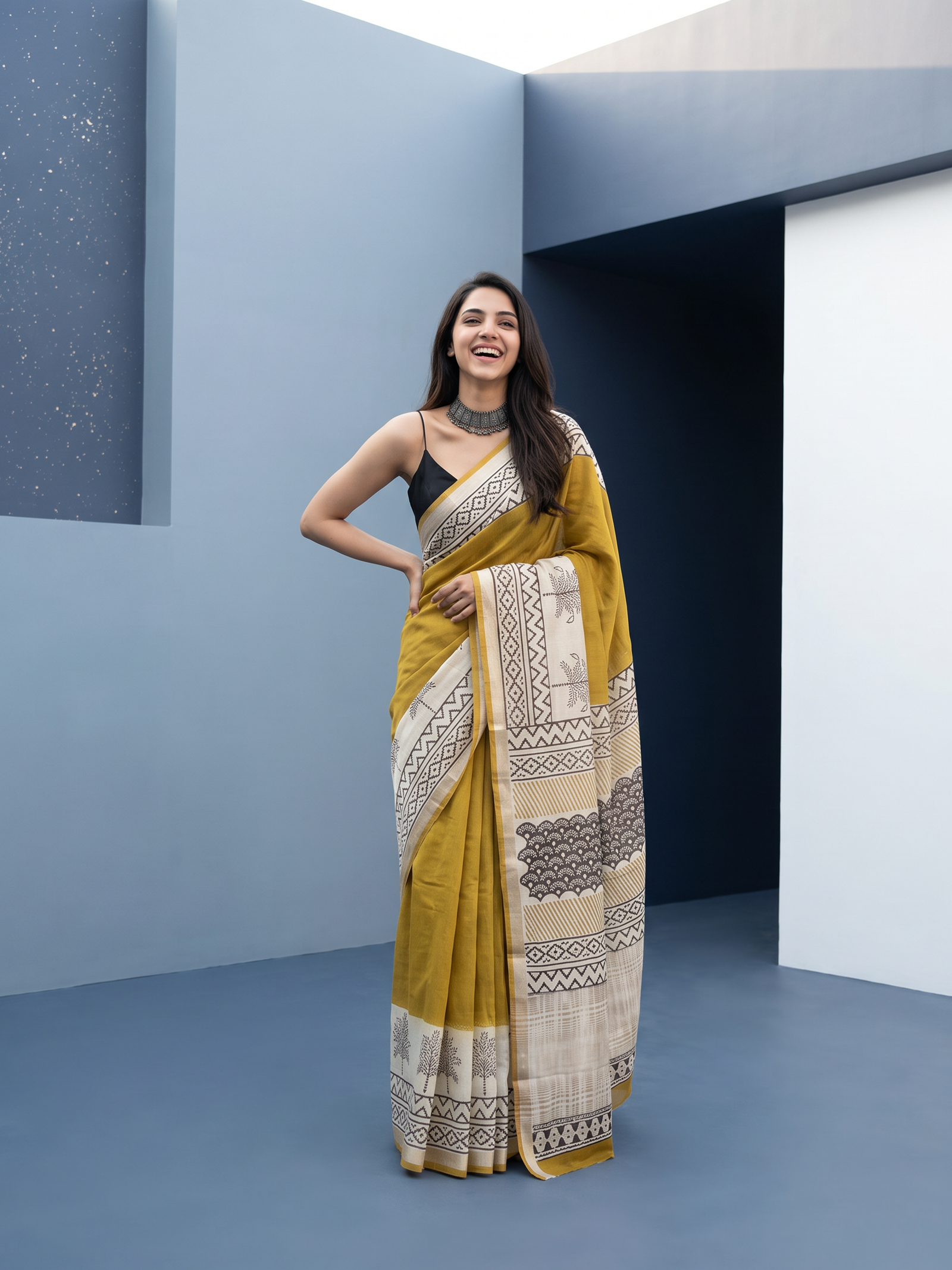 Elara Maheshwari Cotton Silk Saree
