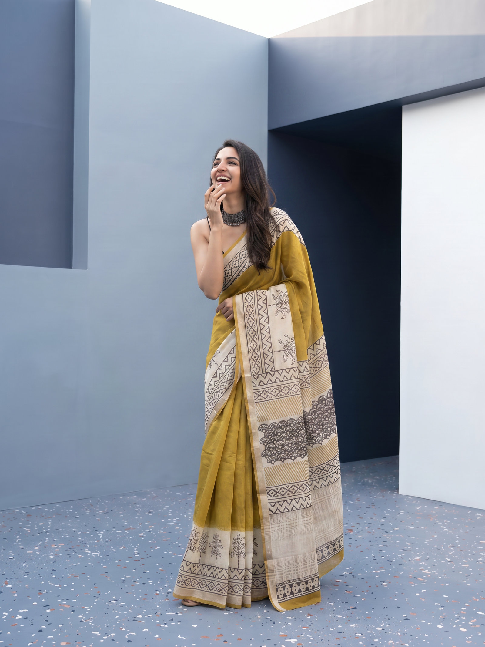 Elara Maheshwari Cotton Silk Saree