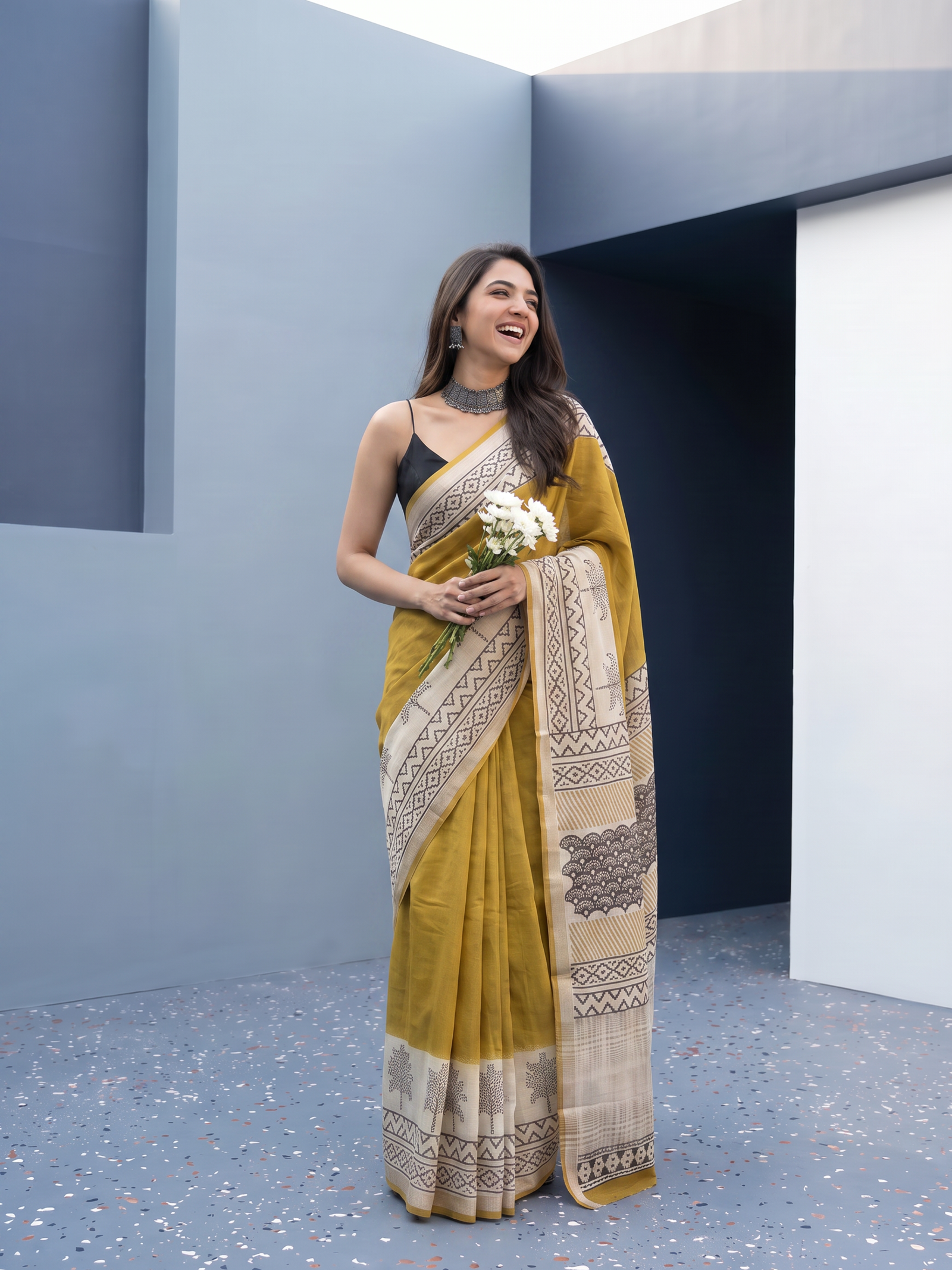 Elara Maheshwari Cotton Silk Saree