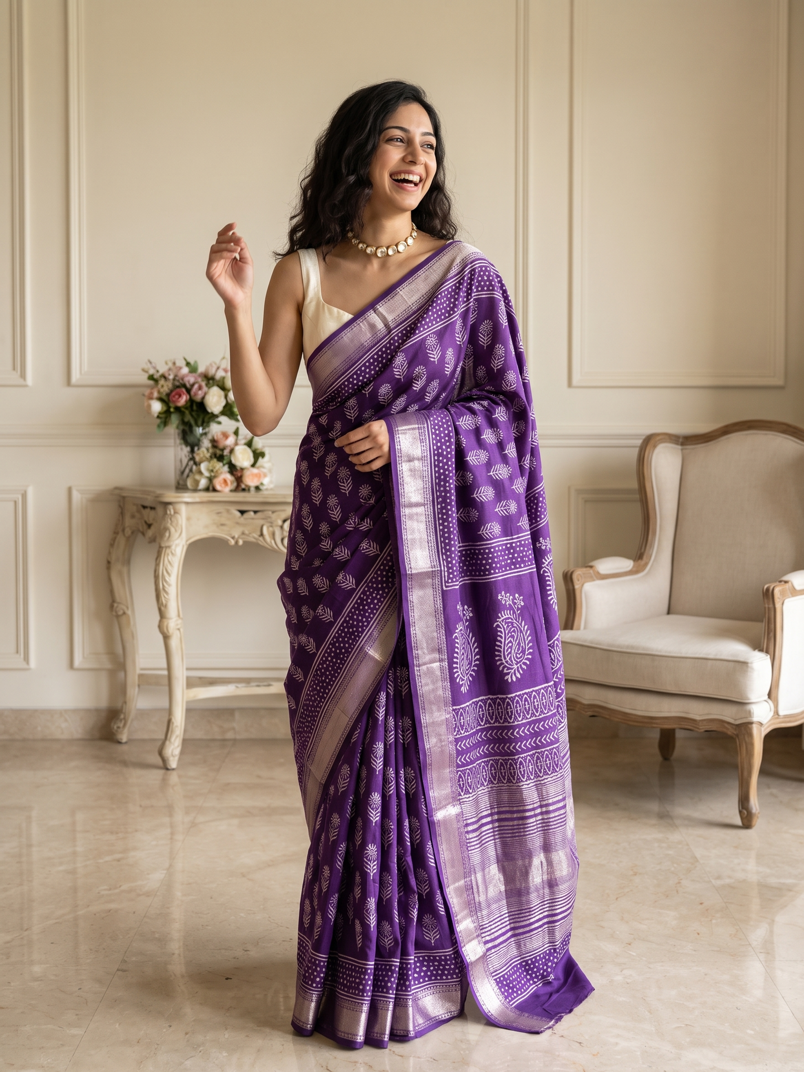 Jamuna Maheshwari Cotton Silk Saree