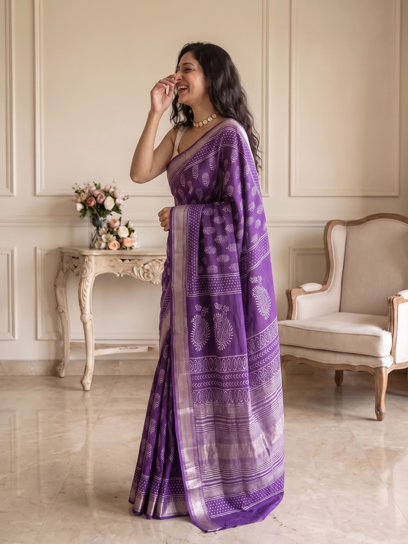 Jamuna Maheshwari Cotton Silk Saree