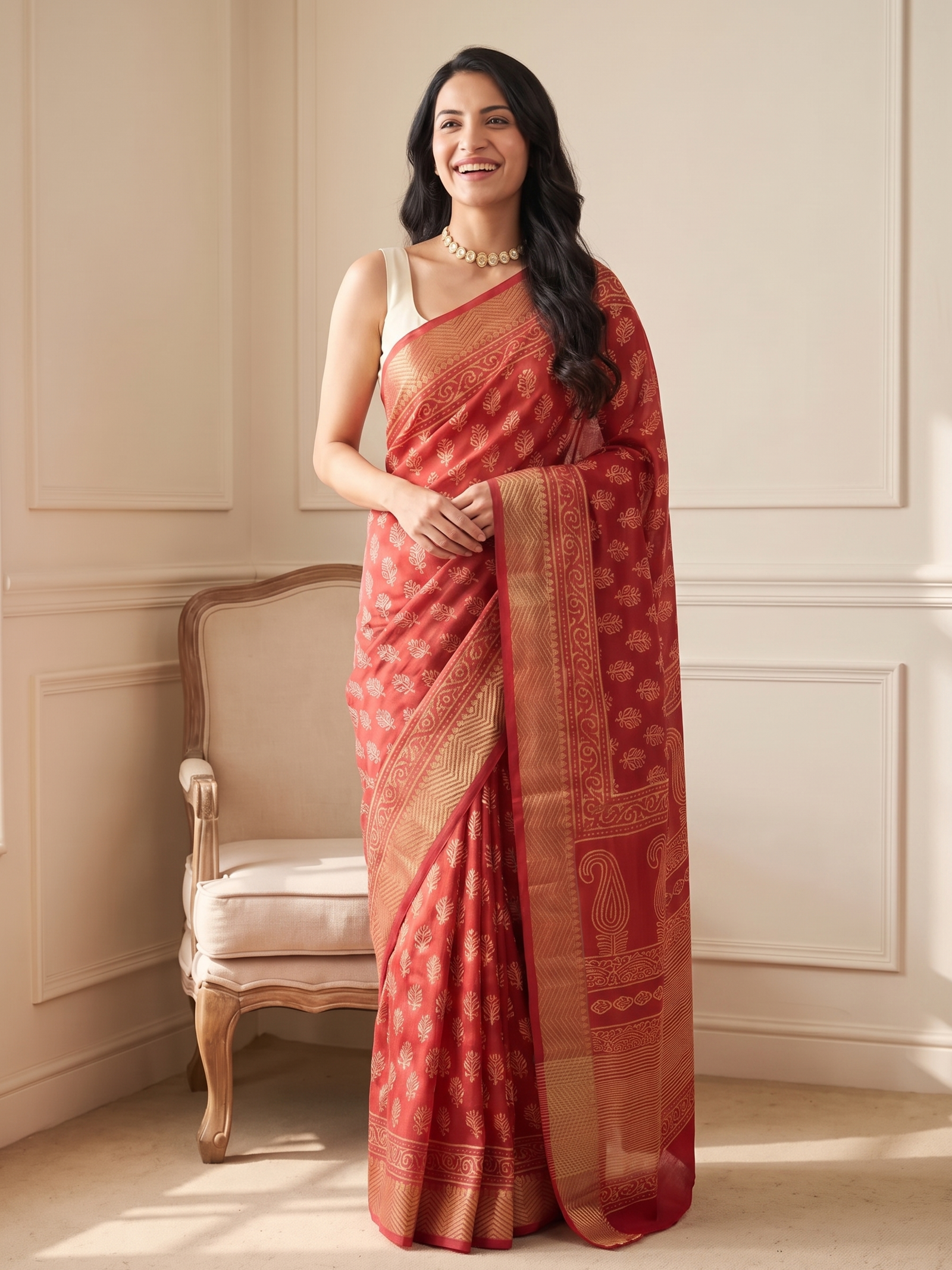 Kumkum Maheshwari Cotton Silk Saree