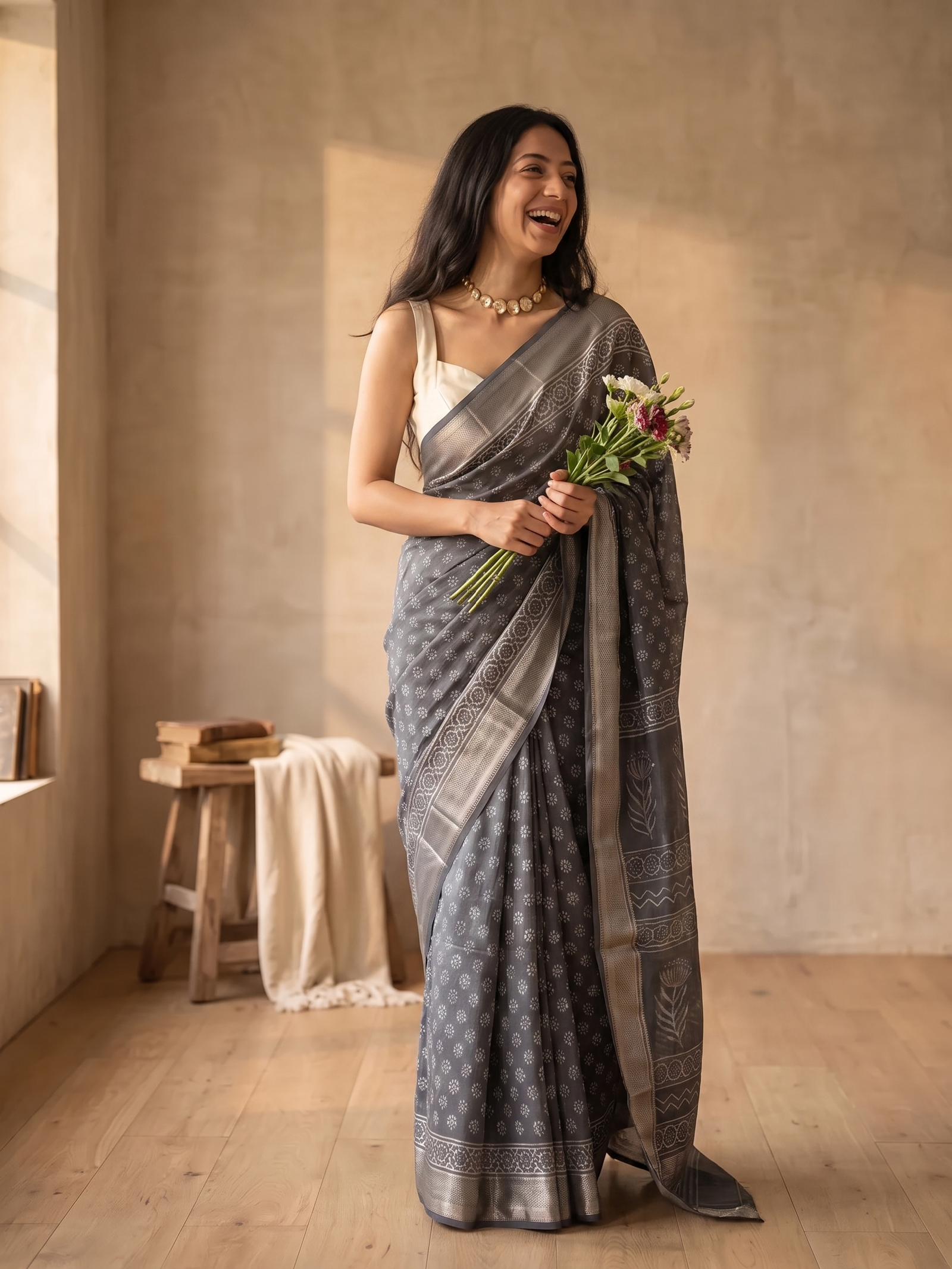 Asavari Maheshwari Cotton Silk Saree