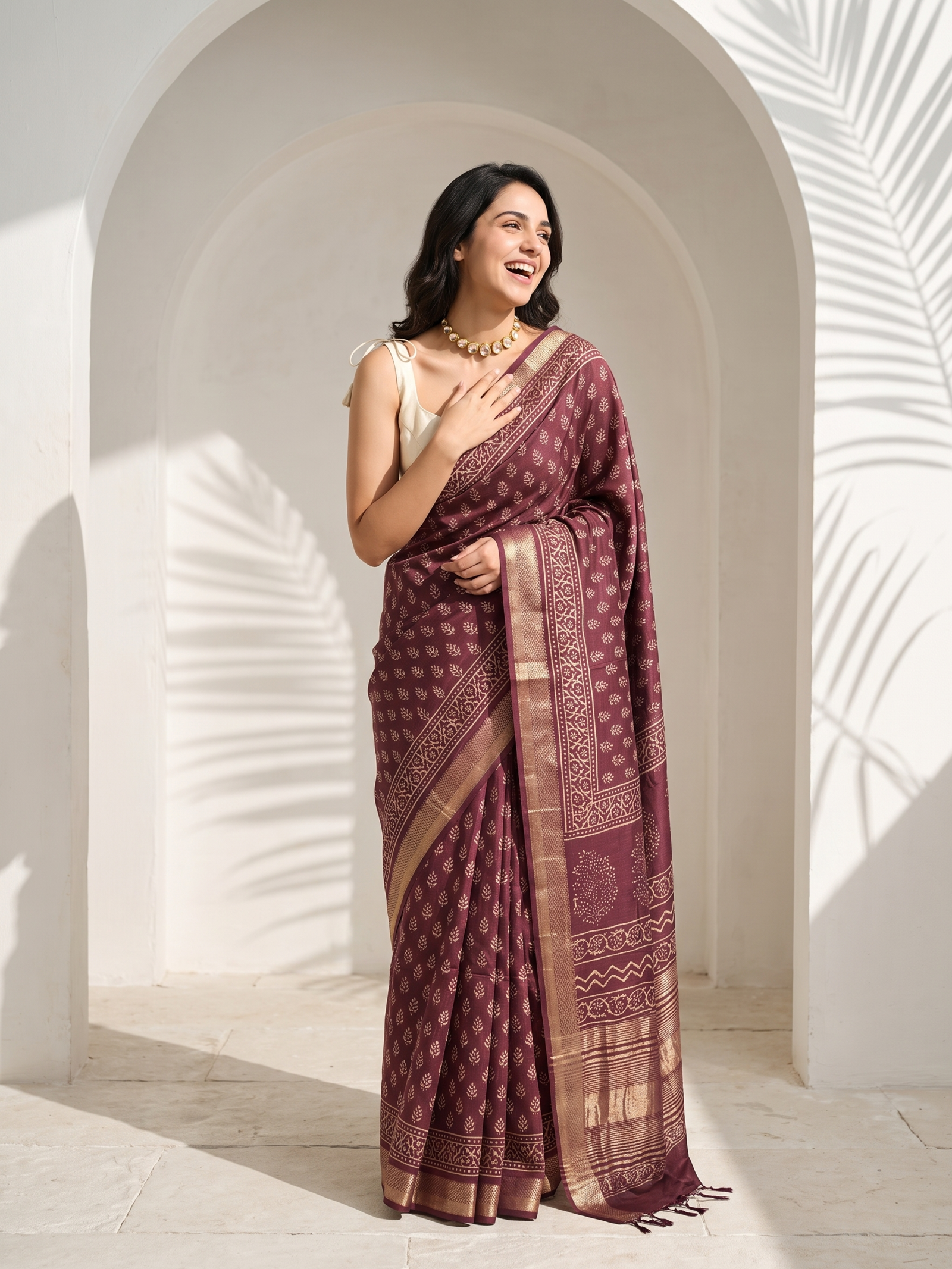 Ayana Maheshwari cotton Silk Saree