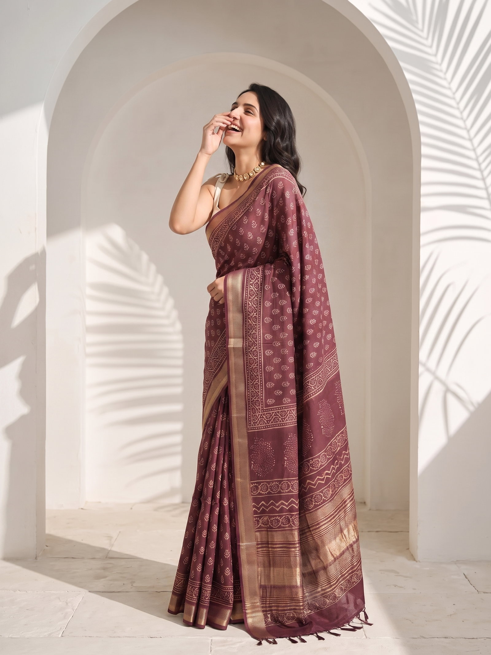 Ayana Maheshwari cotton Silk Saree