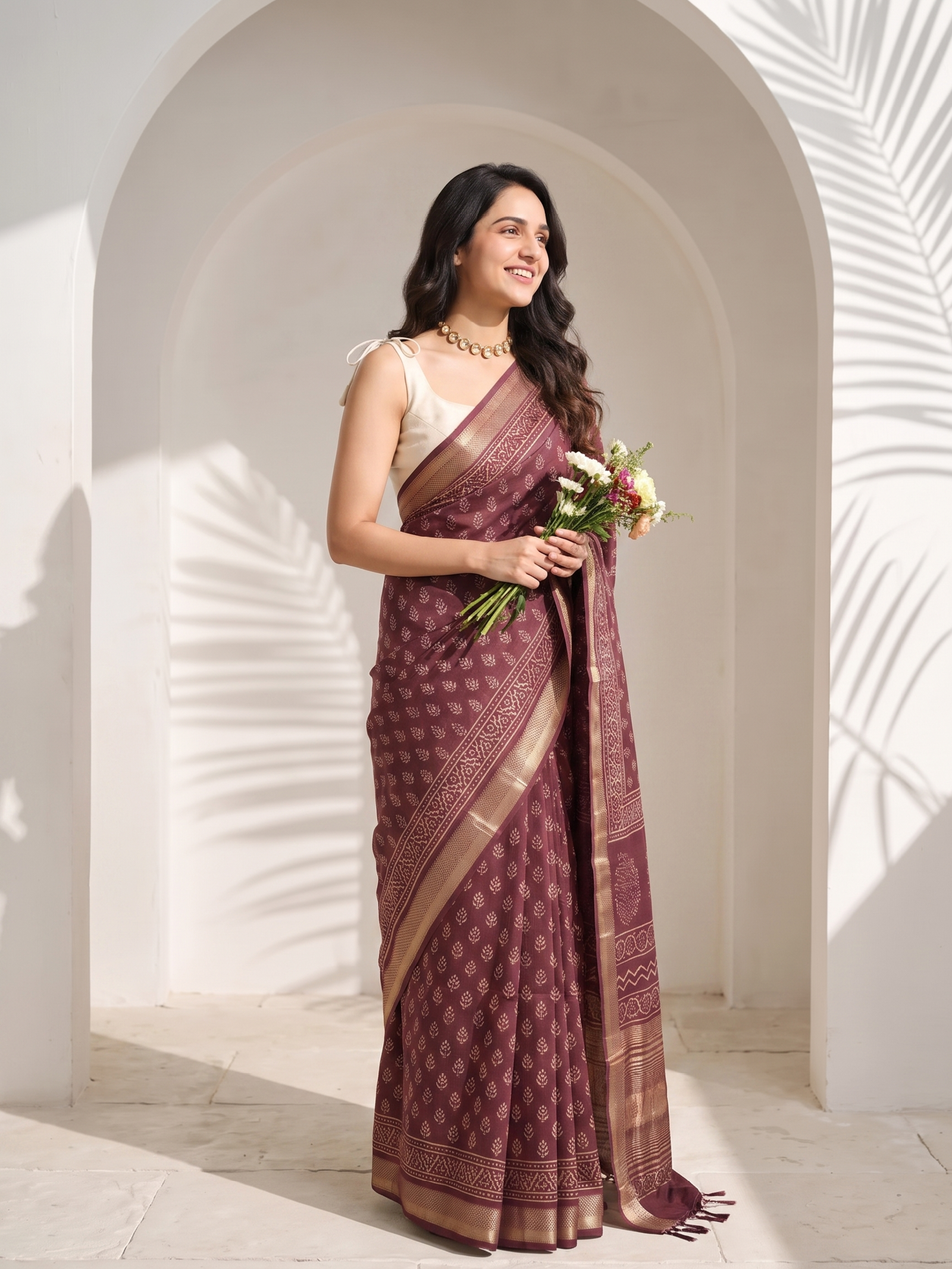Ayana Maheshwari cotton Silk Saree
