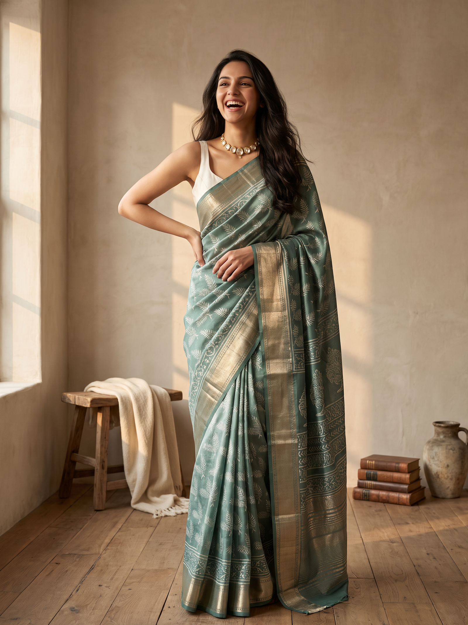 Forest Silk Maheshwari Cotton Silk Saree
