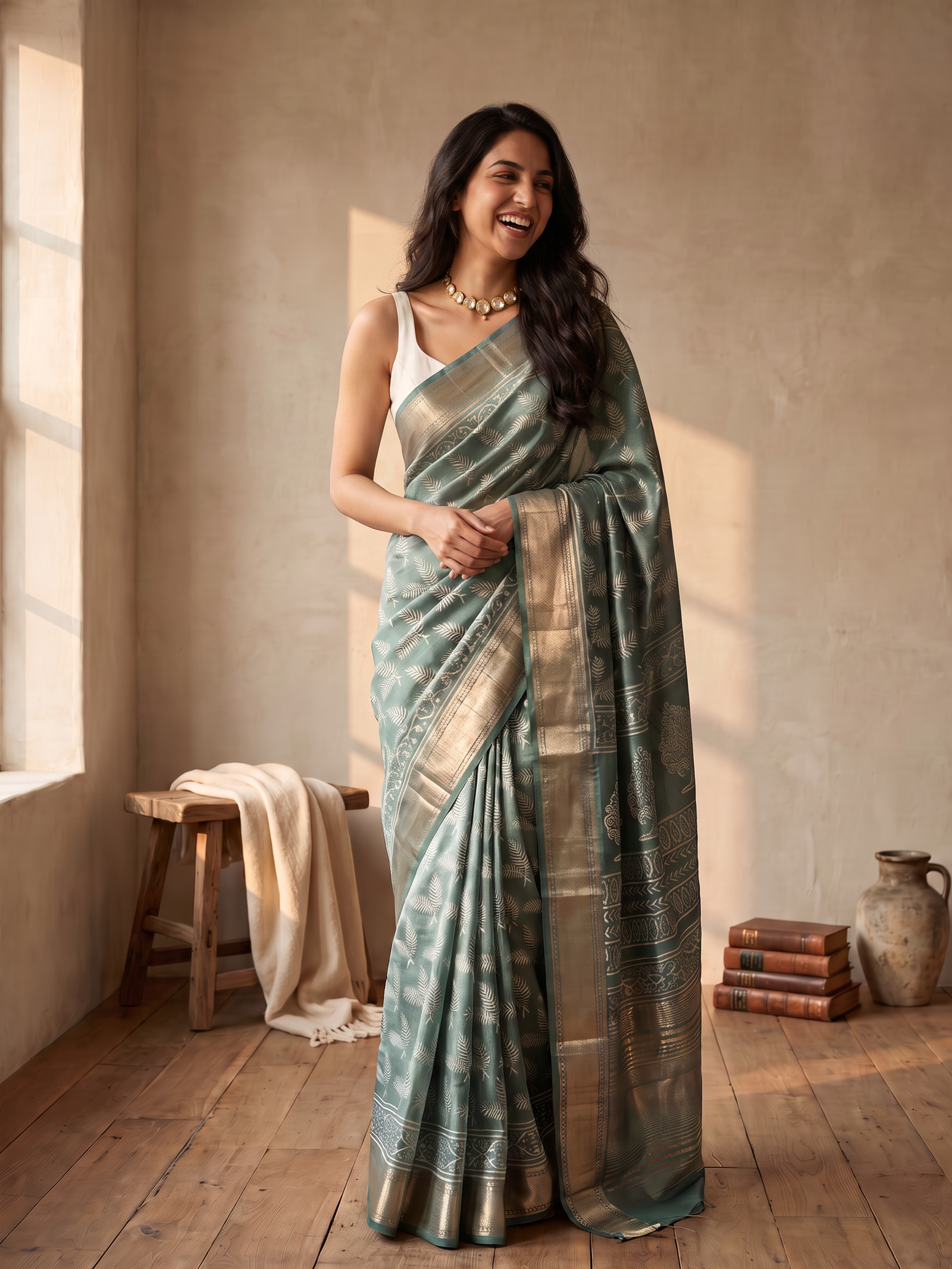 Forest Silk Maheshwari Cotton Silk Saree