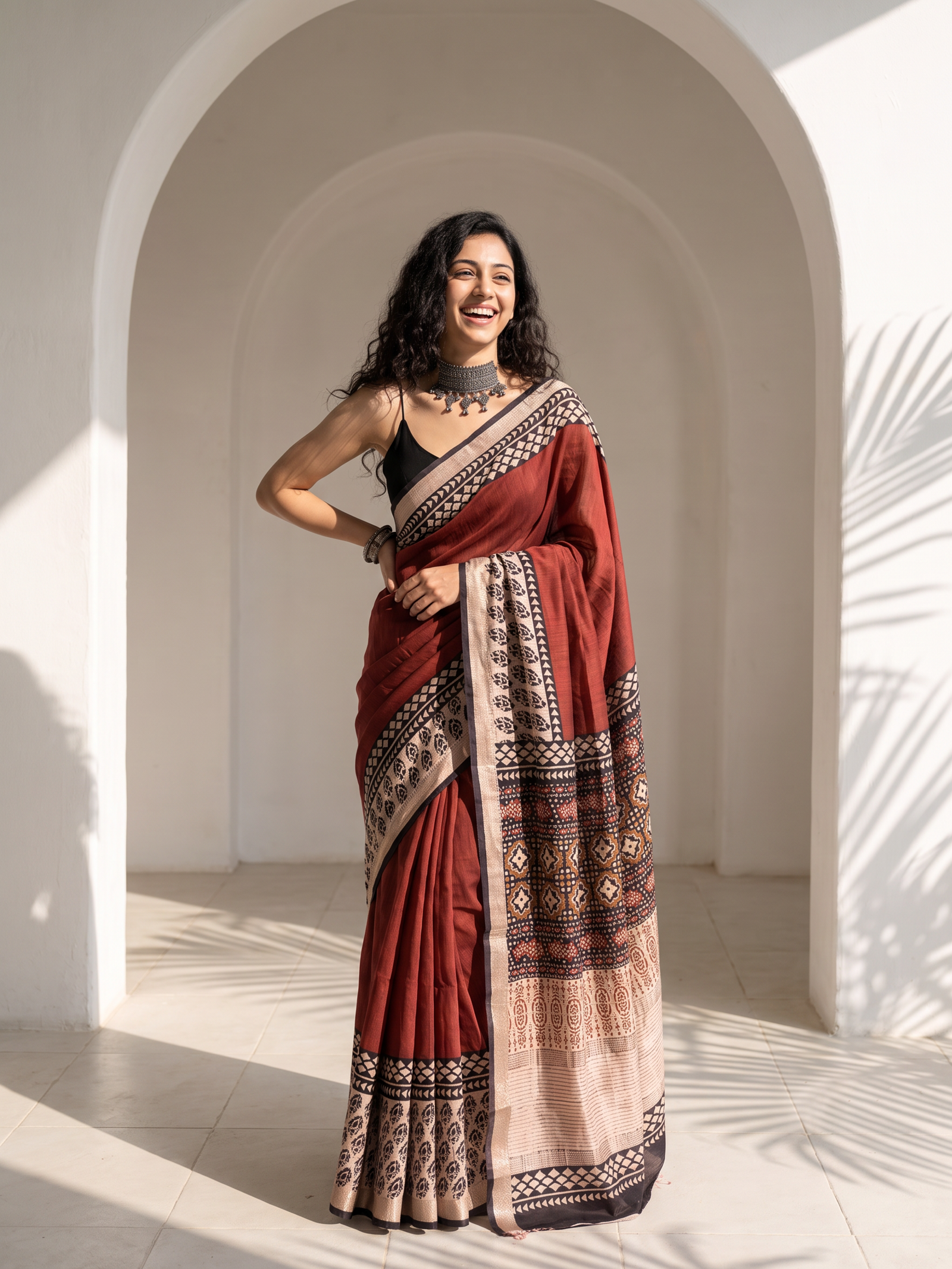 Urban Maheshwari Cotton Silk Saree