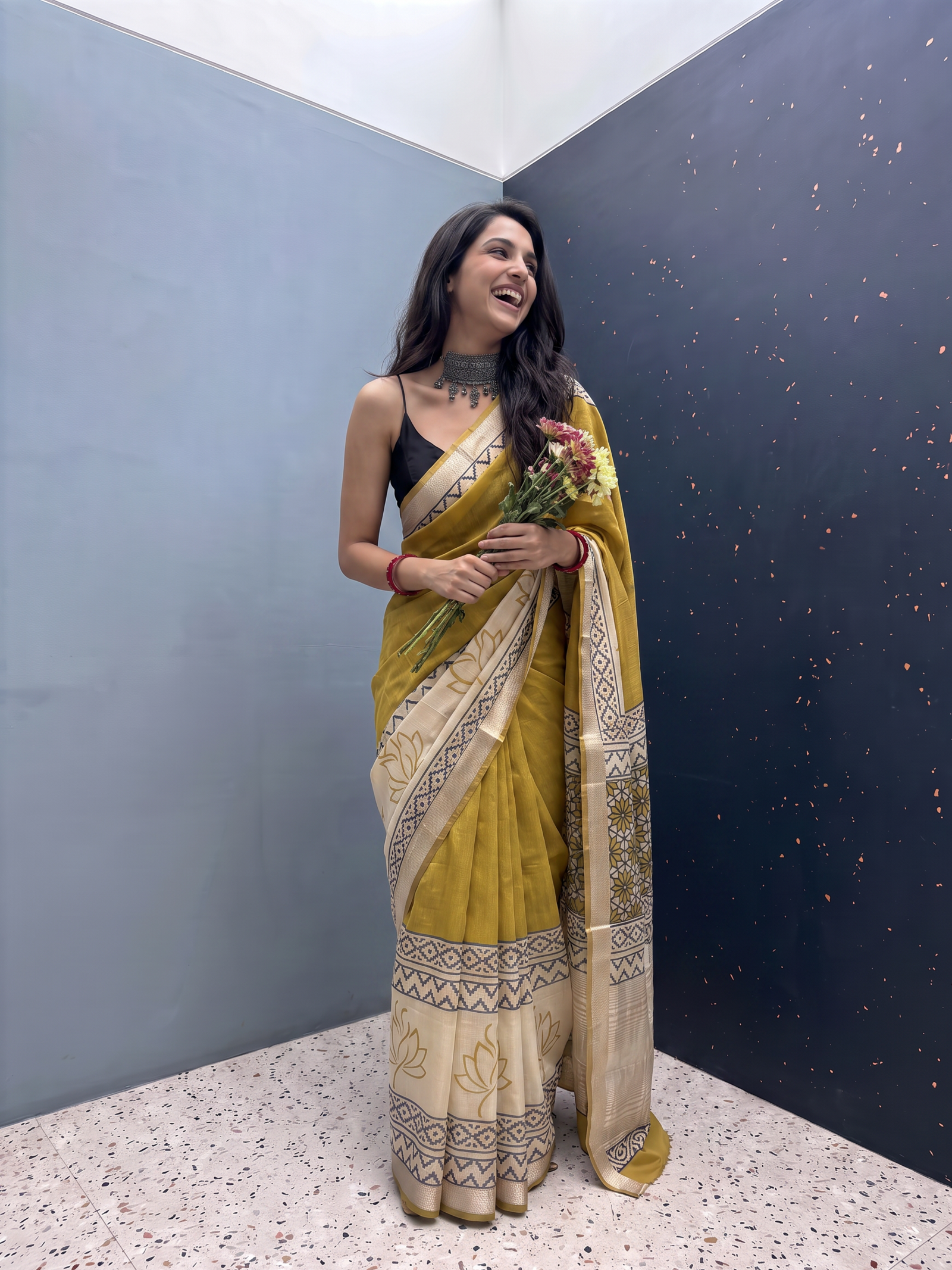 Gulbahar Maheshwari Cotton Silk Saree