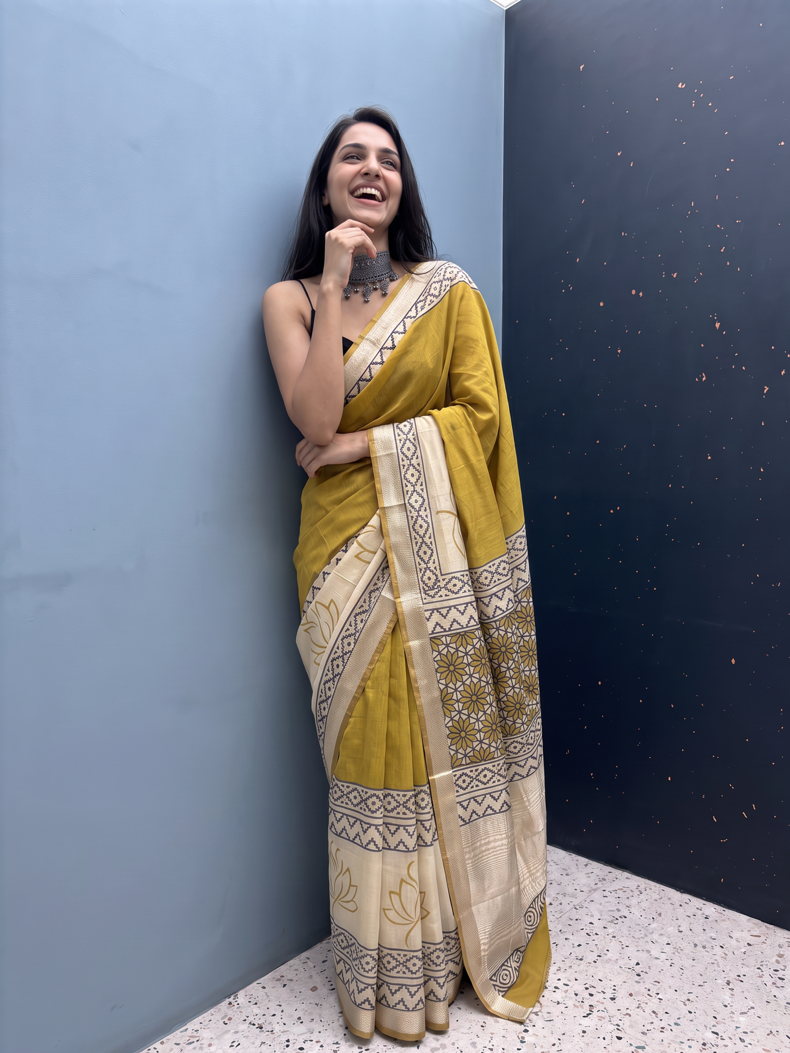 Gulbahar Maheshwari Cotton Silk Saree