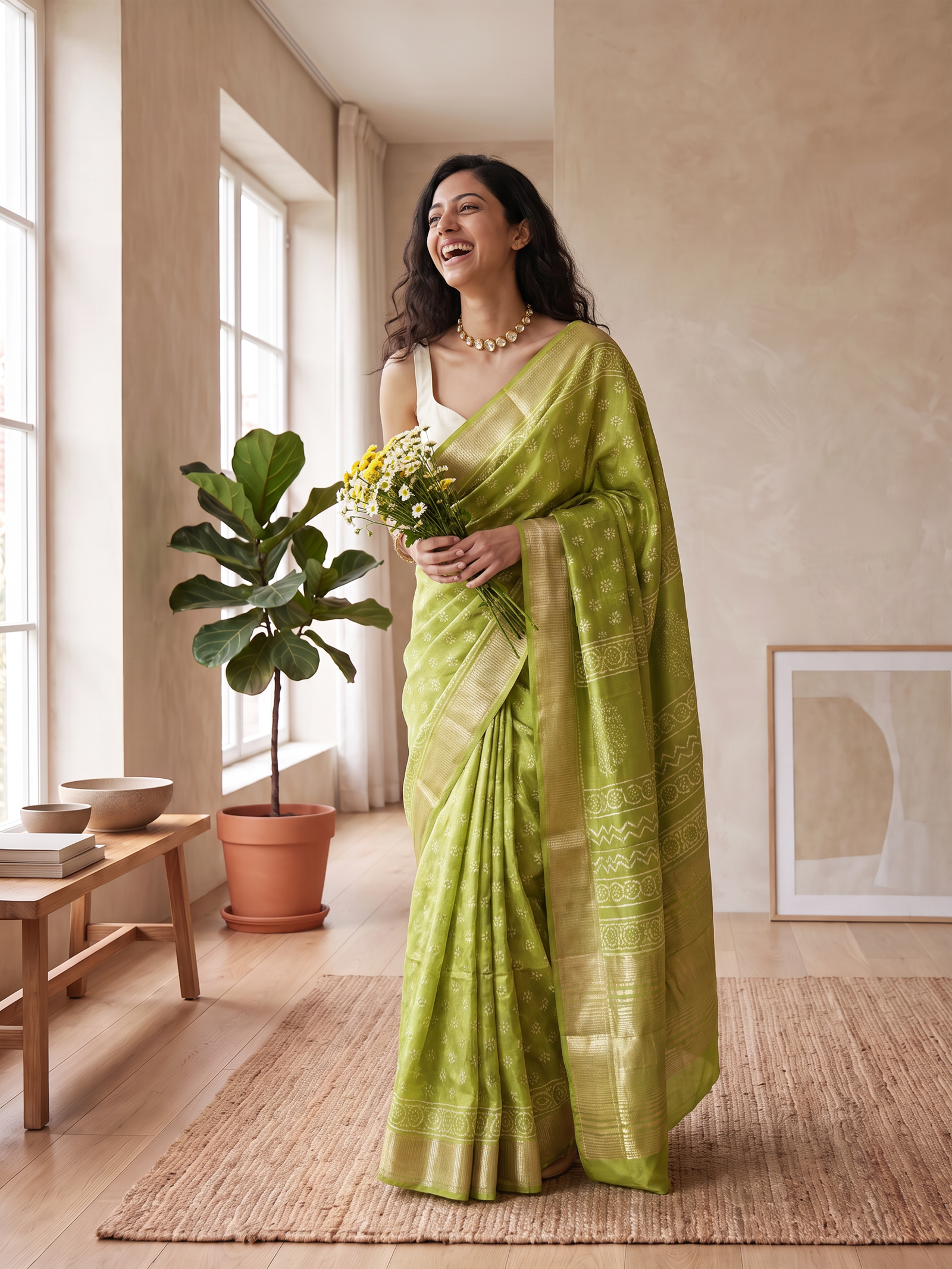 Heritage Loom Maheshwari Cotton Silk Saree