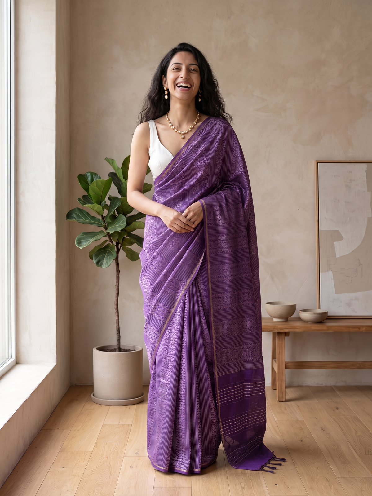Jamuni Zari Silk Saree