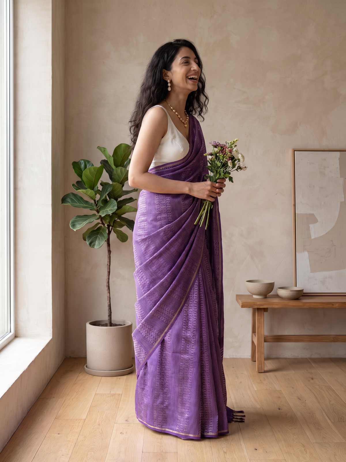 Jamuni Zari Silk Saree
