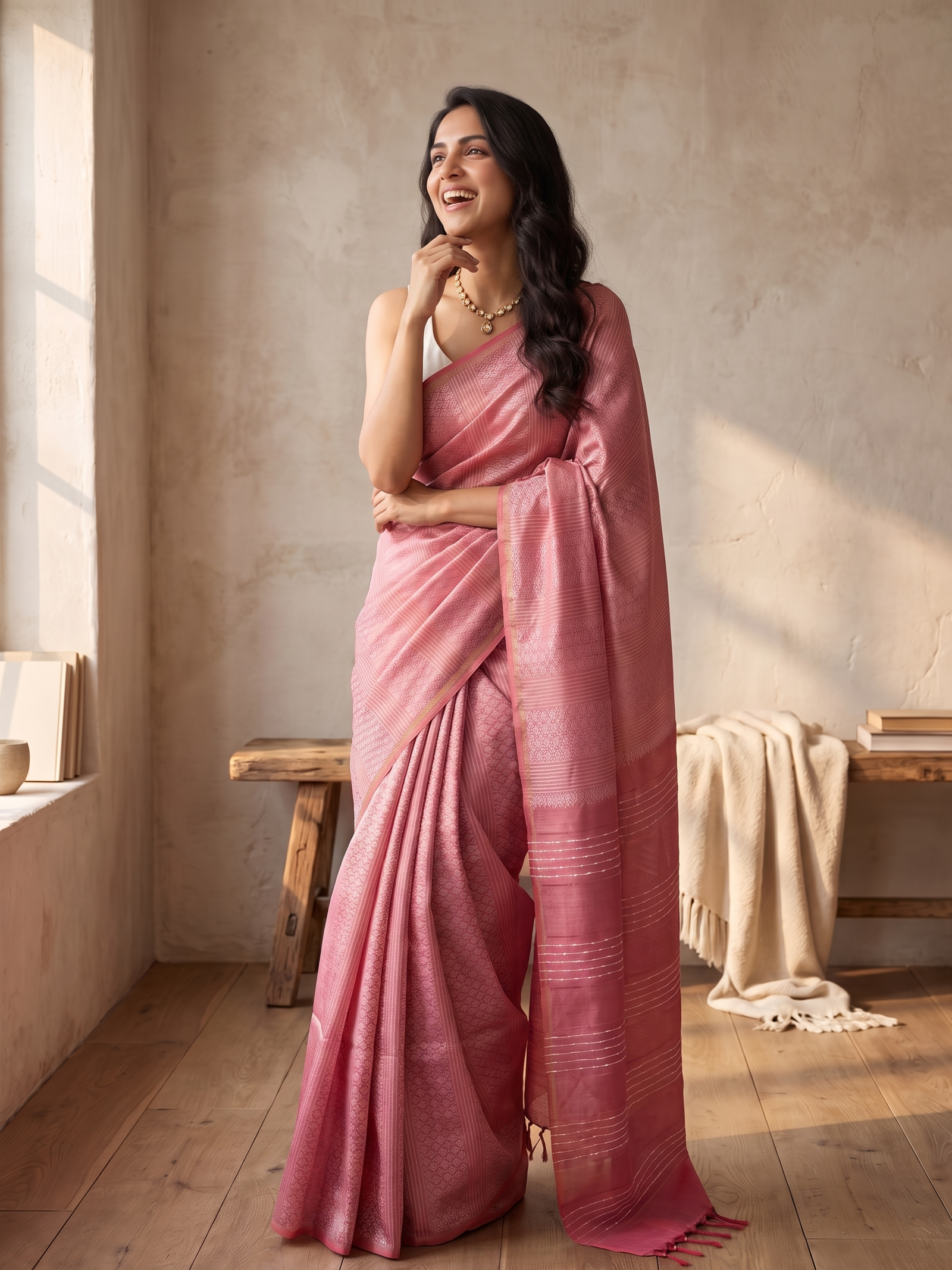Gul Mahal Jari Silk Saree