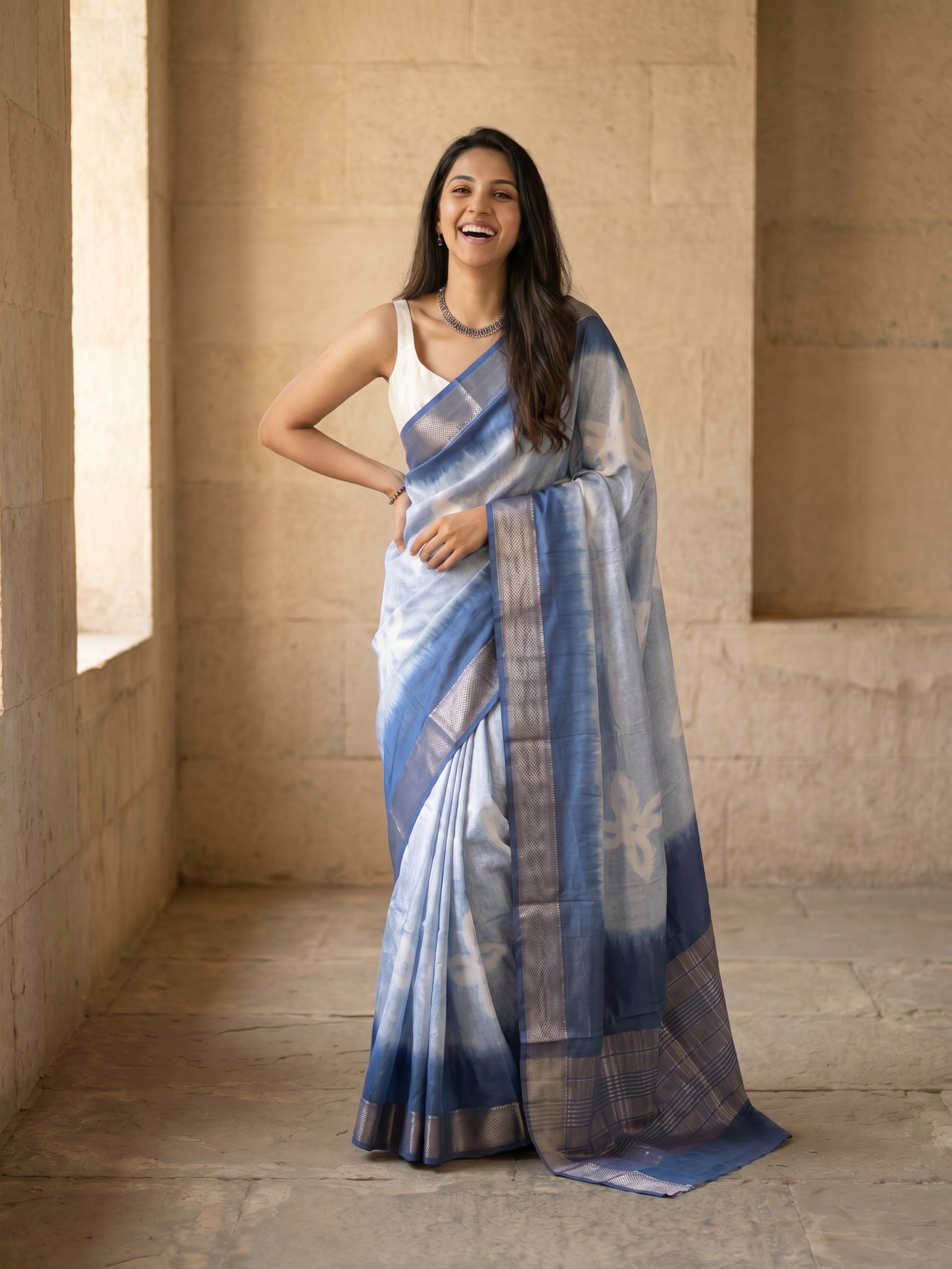 Chitralekha Cotton Silk Maheshwari Saree