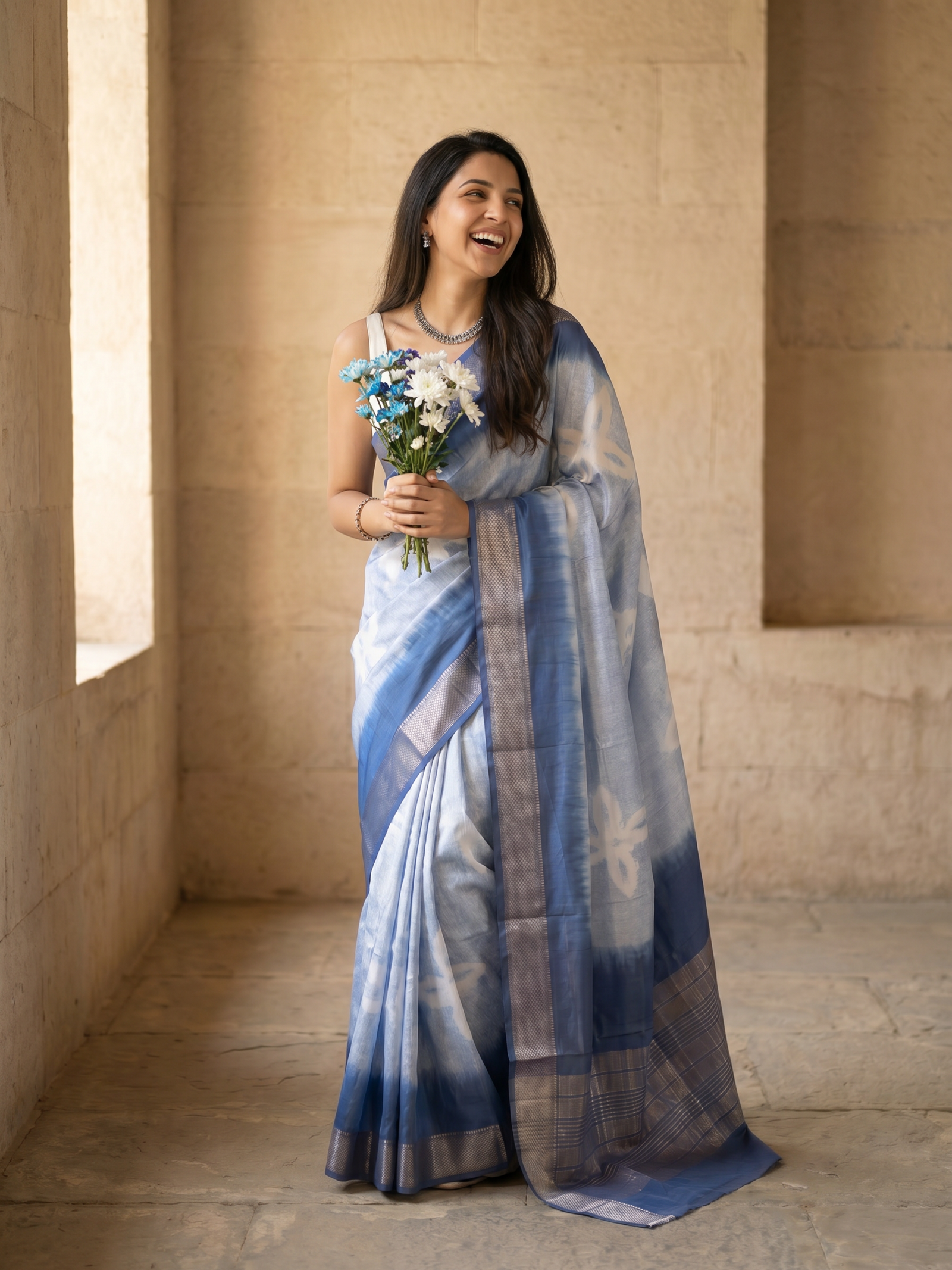 Chitralekha Cotton Silk Maheshwari Saree