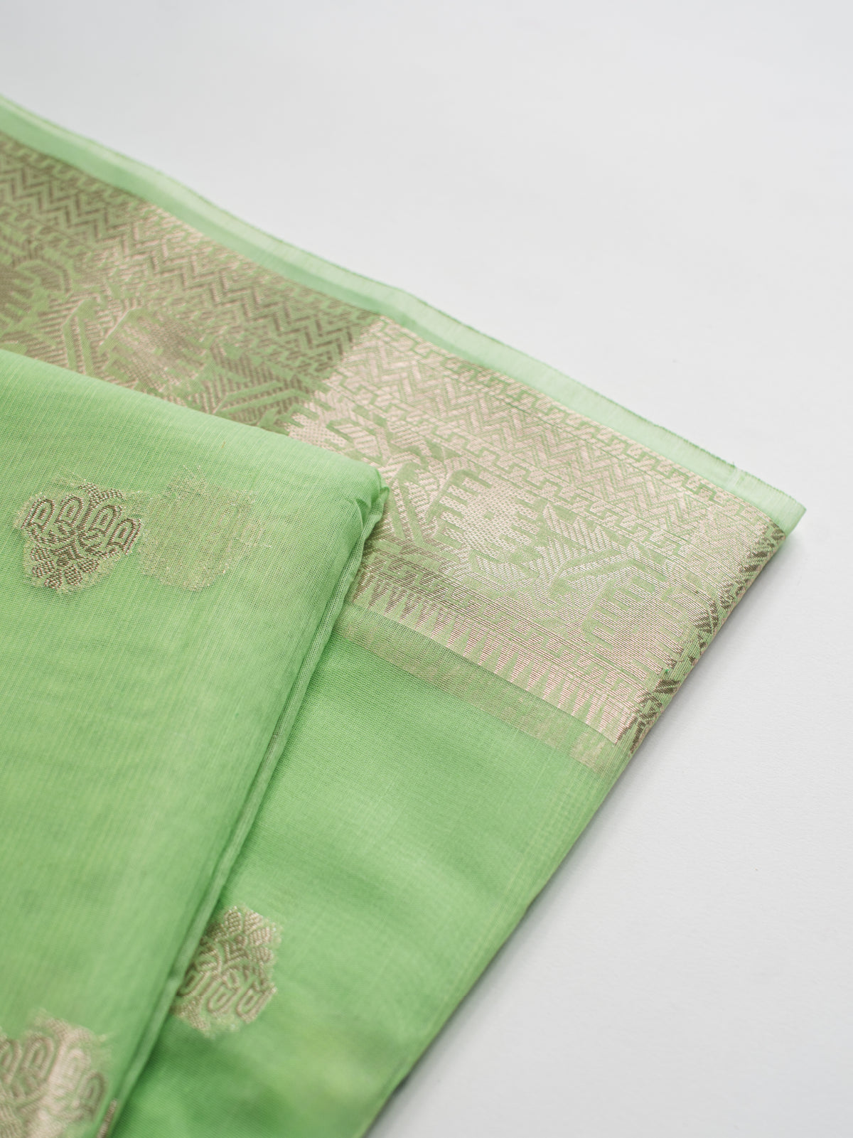 Cloud Blossom Cotton Silk Banarasi Saree