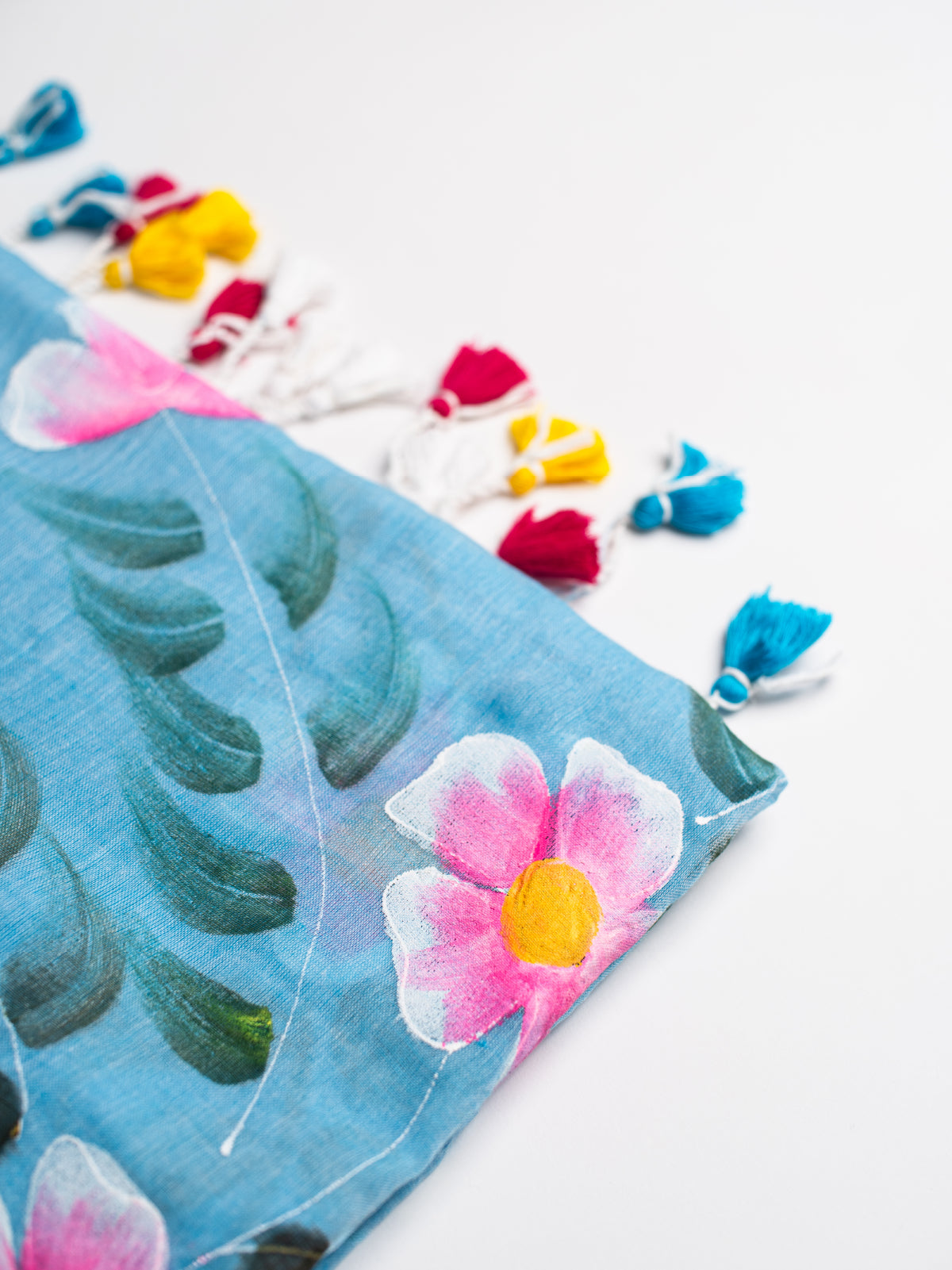 Blossom Cascade Mulmul Saree