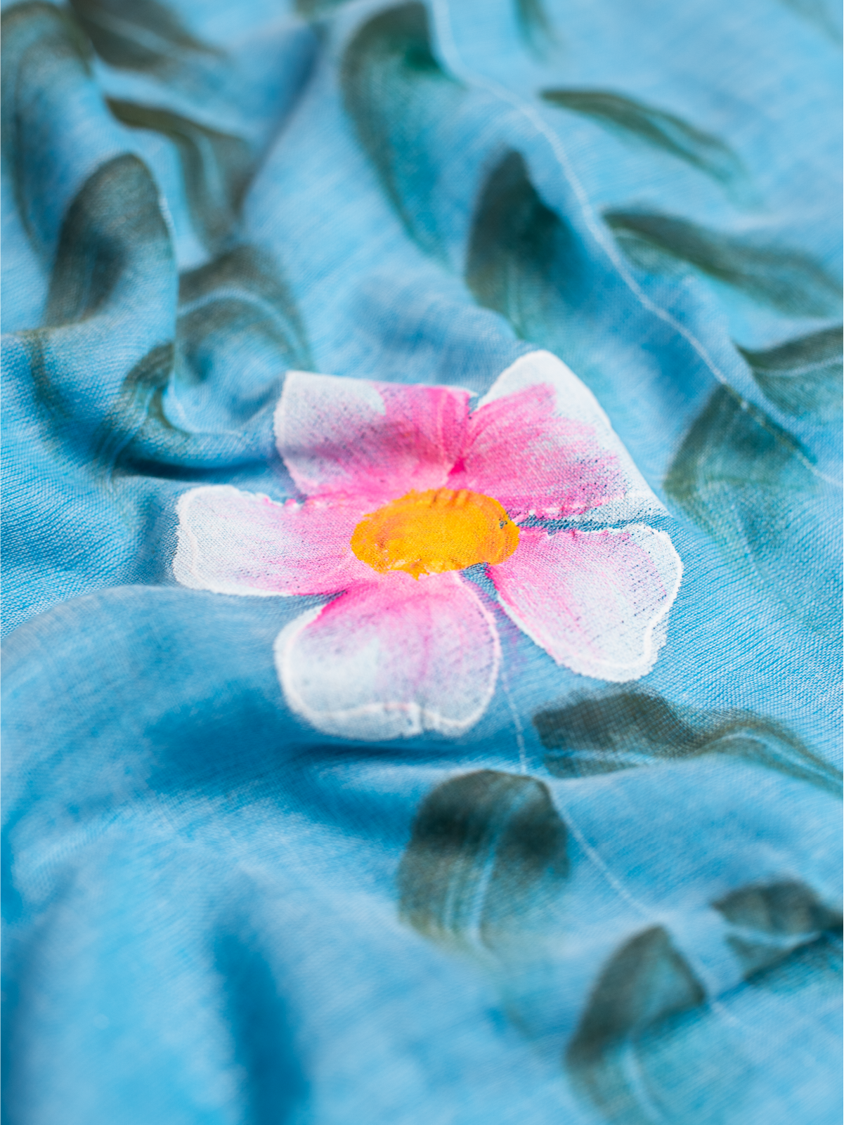 Blossom Cascade Mulmul Saree