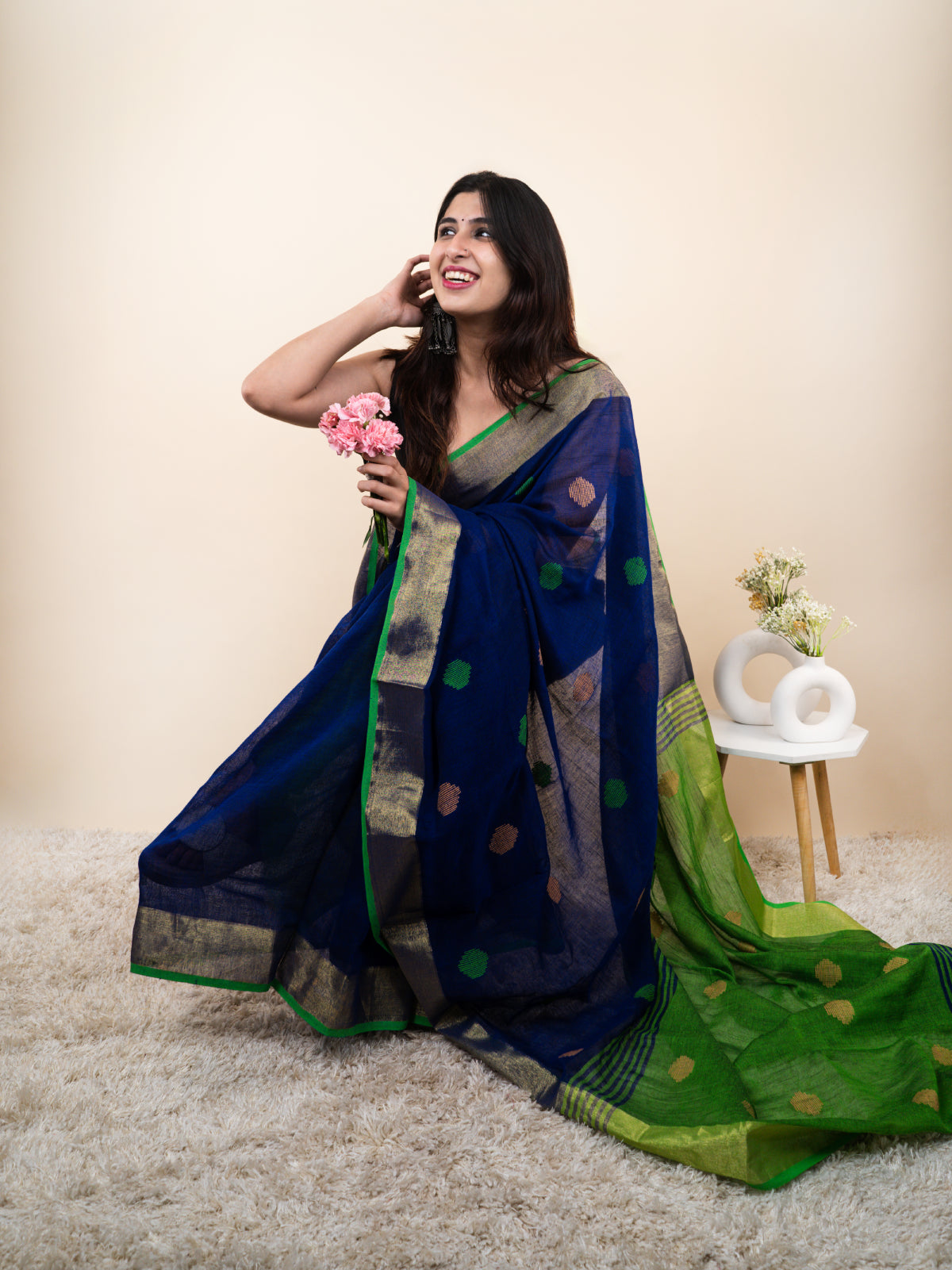 Rajmohini Linen Saree
