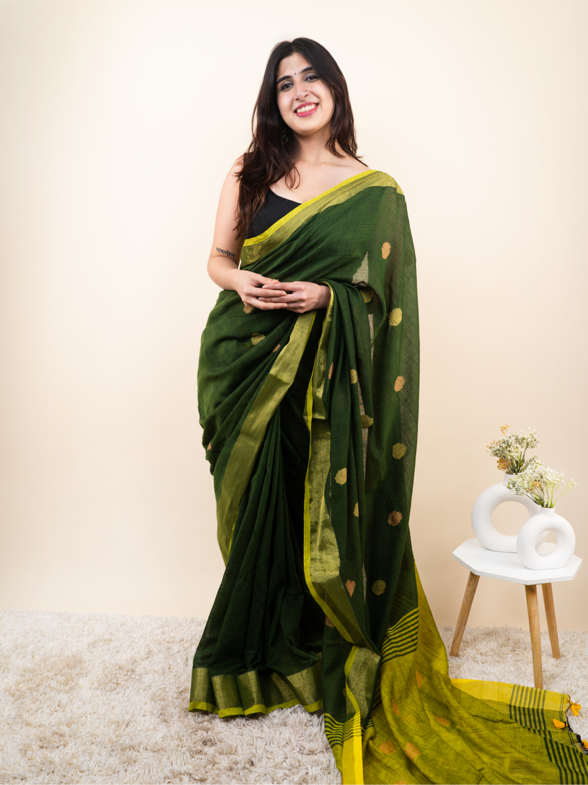 Manikya Linen Saree