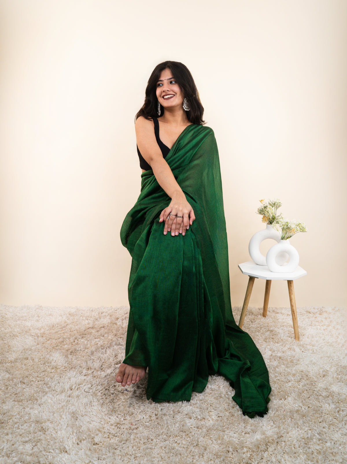 Leafy Cotton Saree