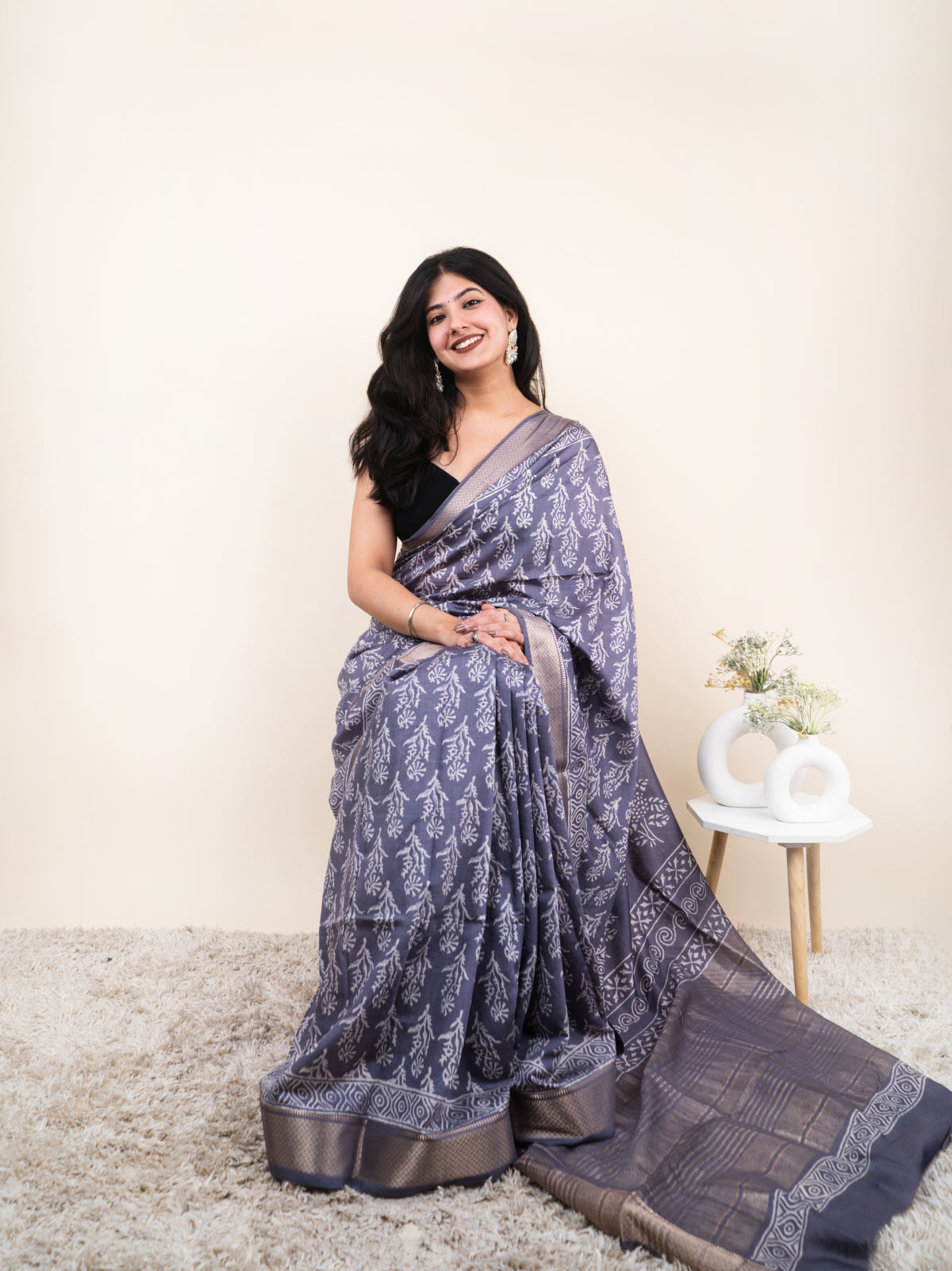 Narmada Tales Maheshwari Cotton Silk Saree