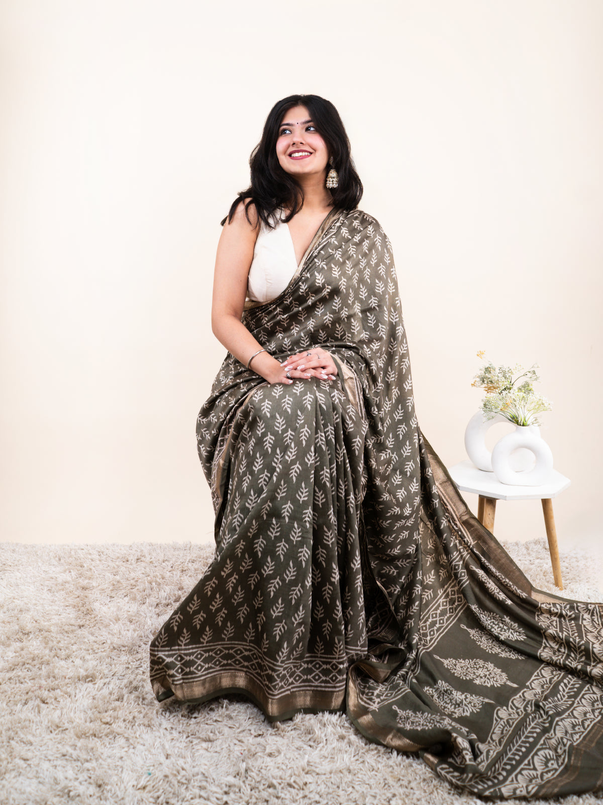 Soft Shine Maheshwari Cotton Silk Saree