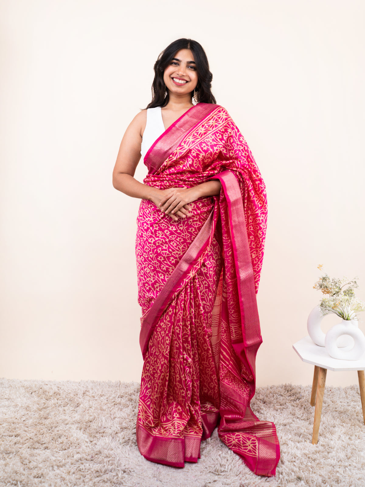 Rangrez Maheshwari Cotton Silk Saree