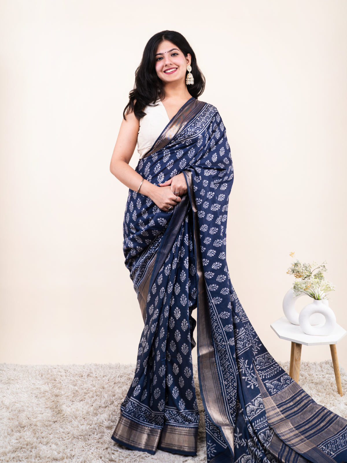 Neelofar Maheshwari Cotton Silk Saree