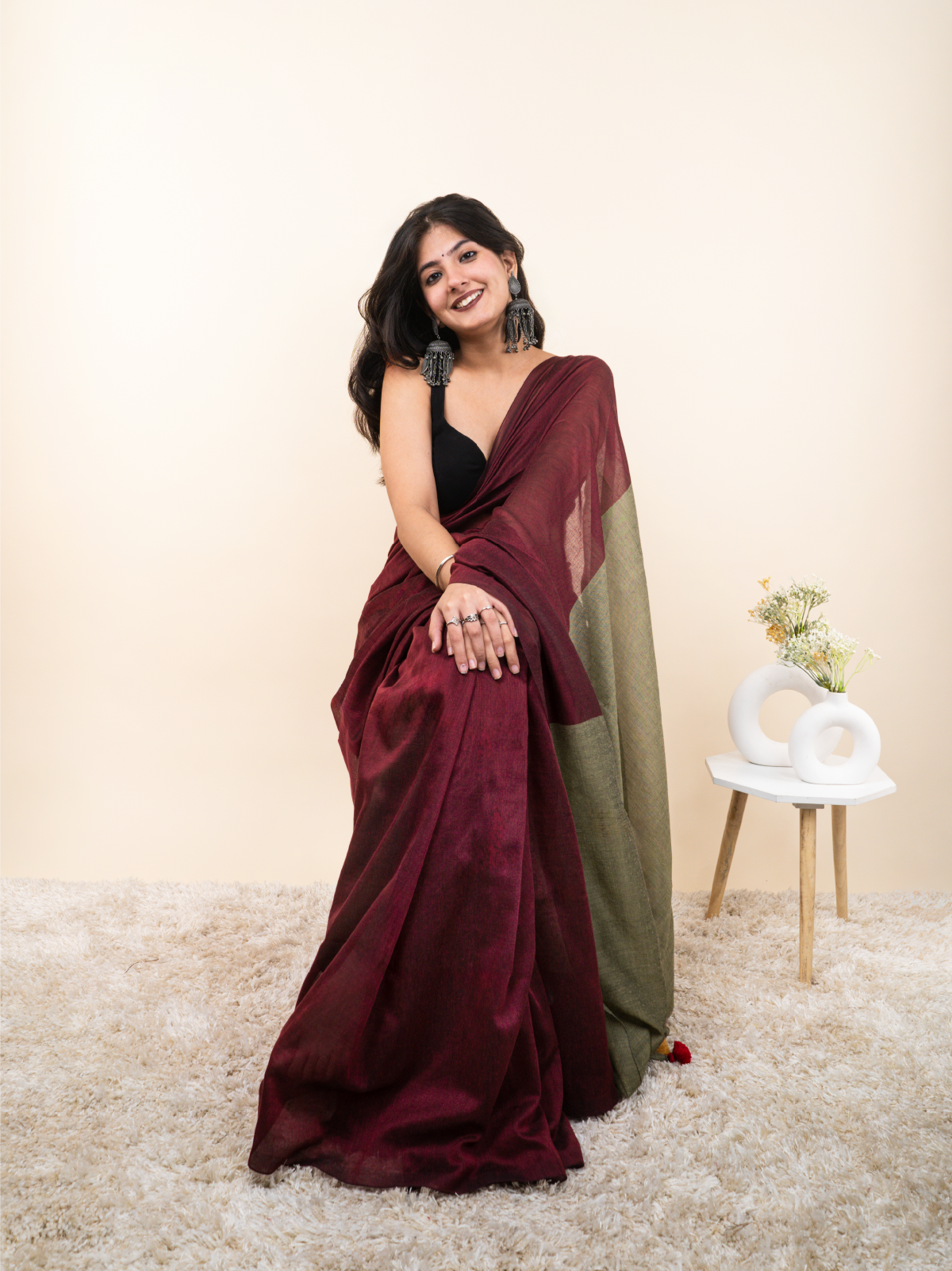 Ruby Cotton Saree