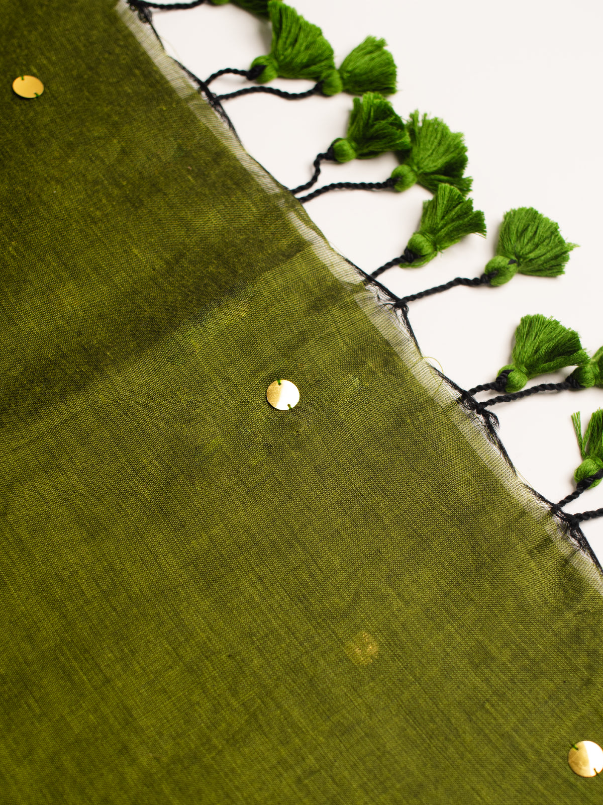 Olive Cotton Saree