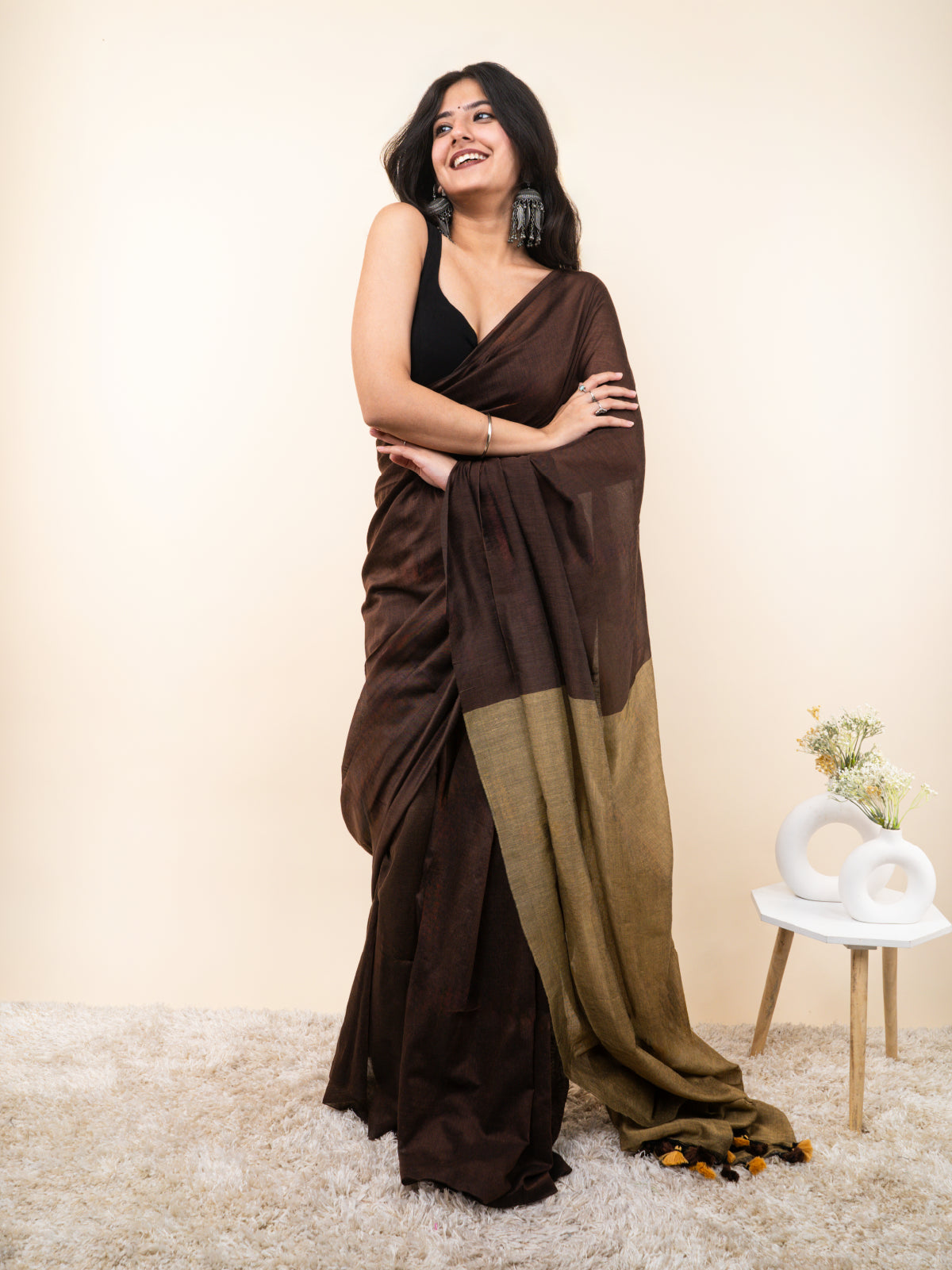 Choco Love Cotton Saree