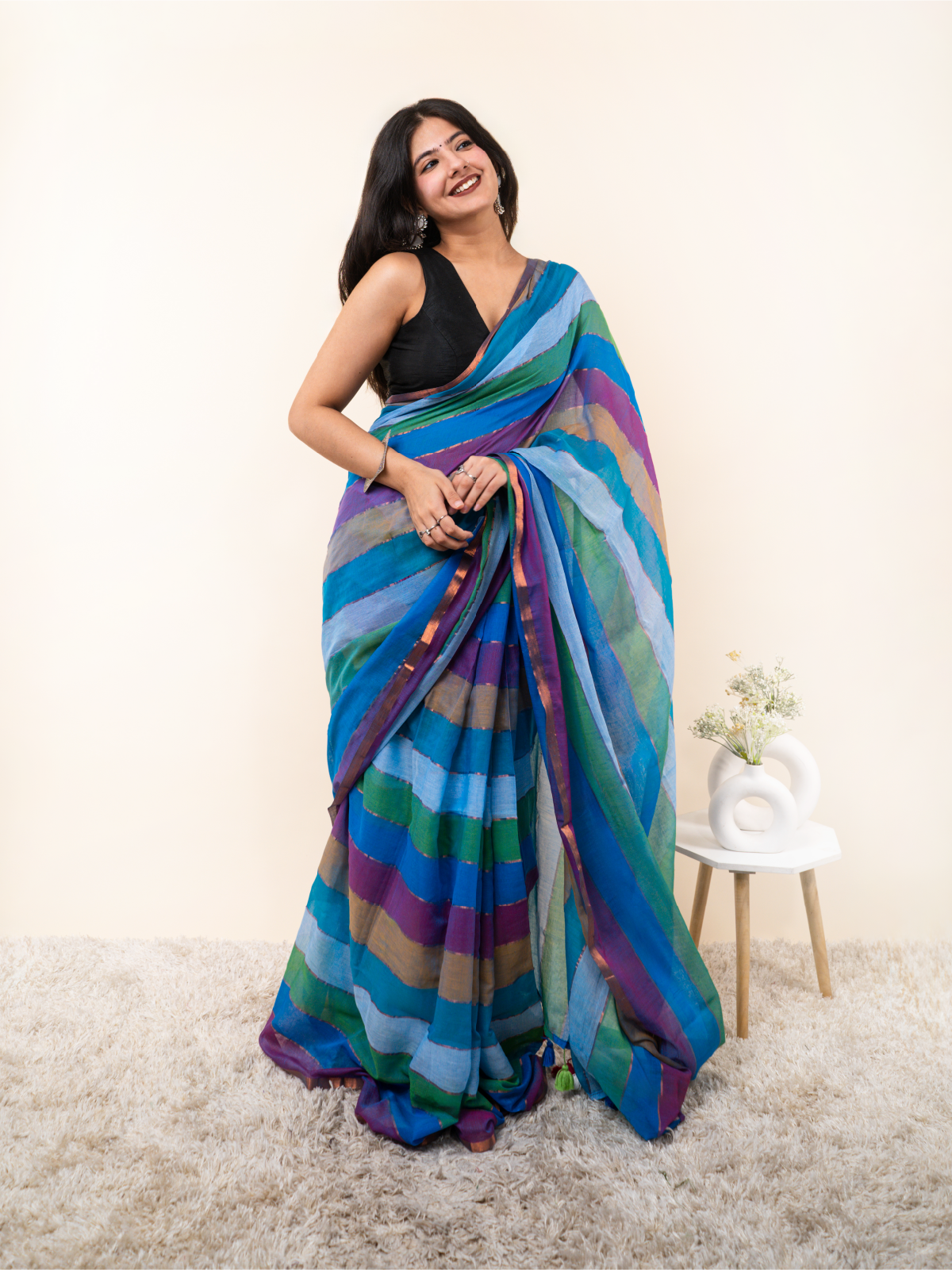 Champa Mulmul Saree