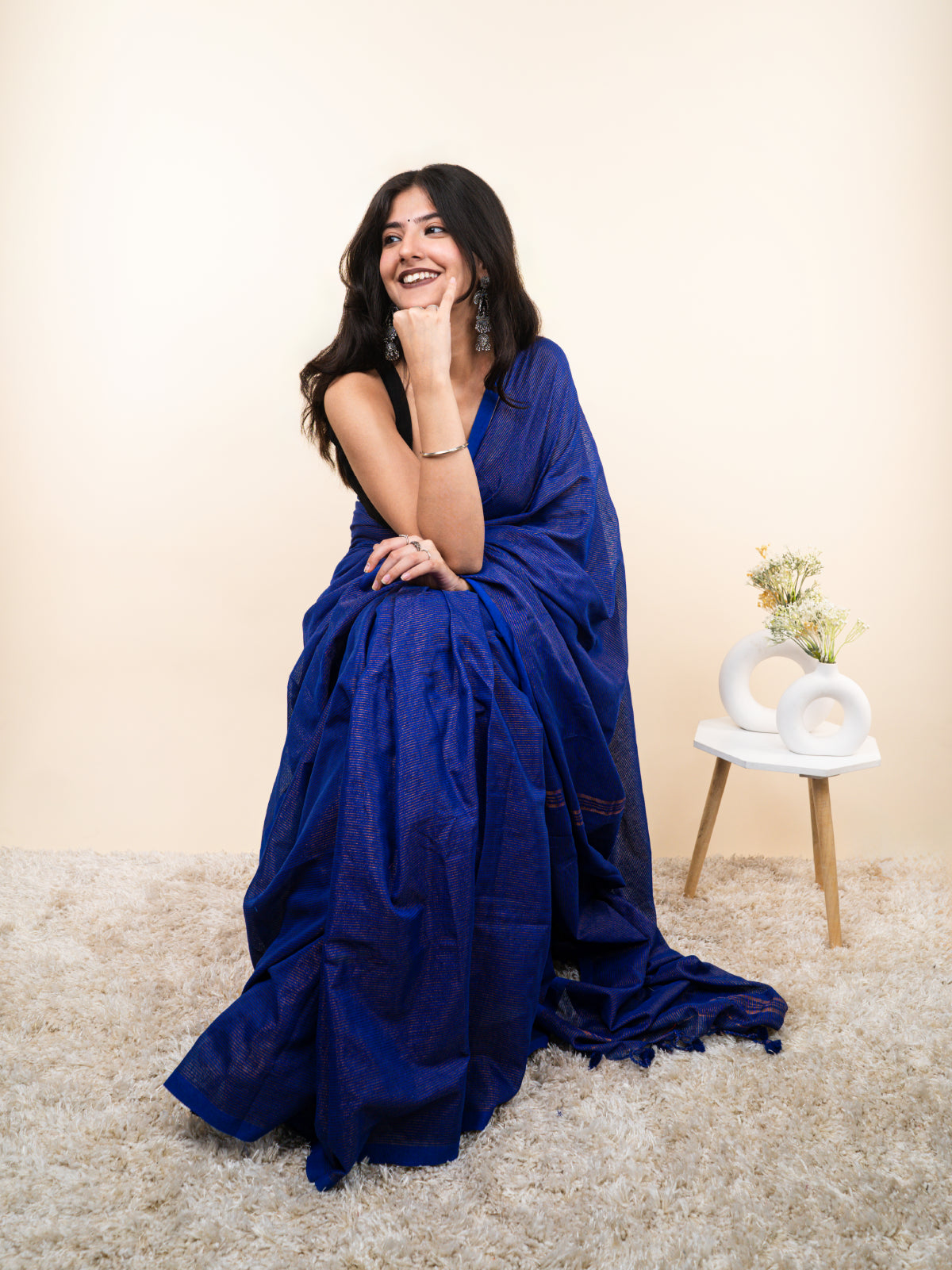 Sapphire Cotton Saree