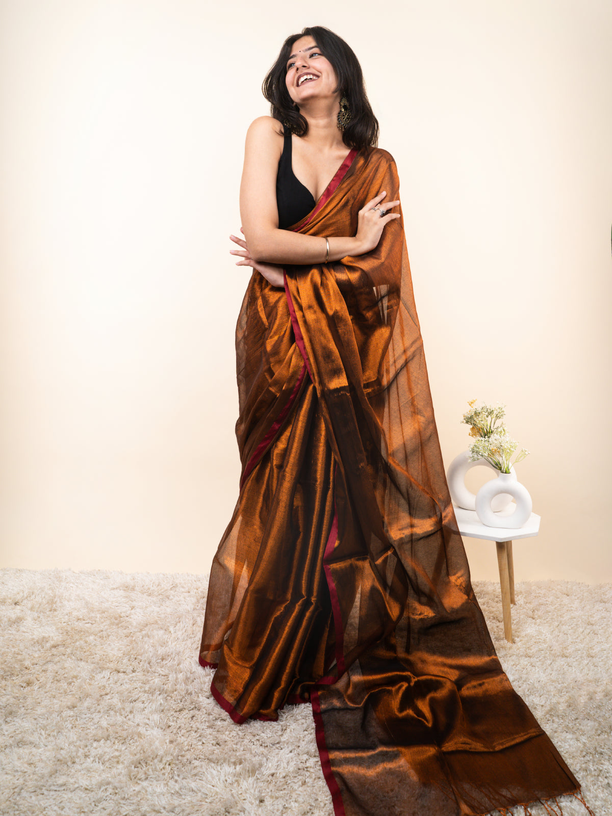Fatafati Cotton Tissue Saree