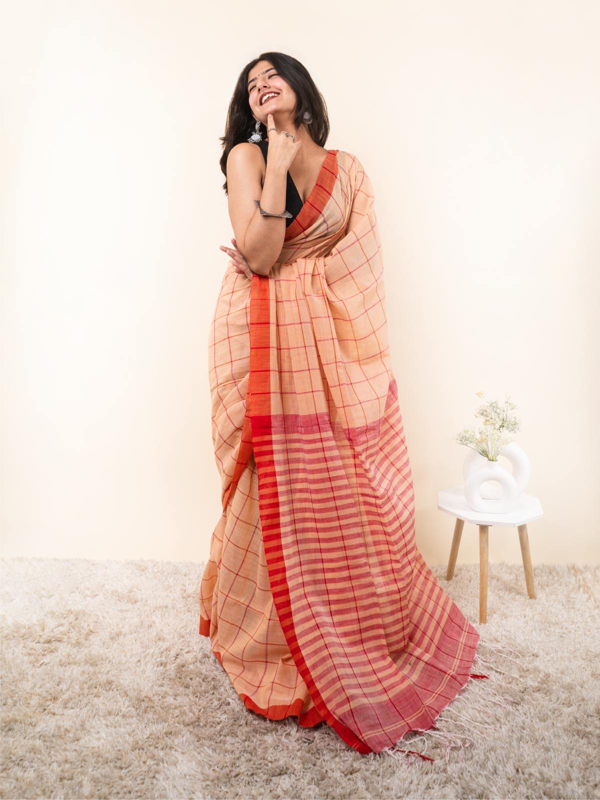 Gulabi Cotton Saree