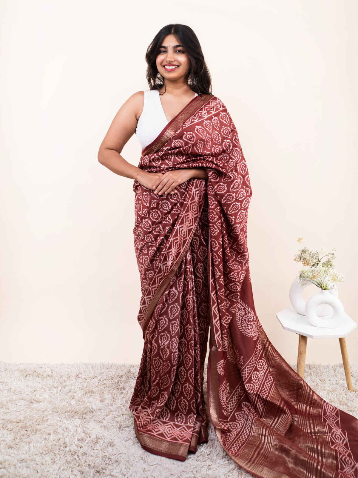 Shahi Pehchaan Maheshwari Cotton Silk Saree