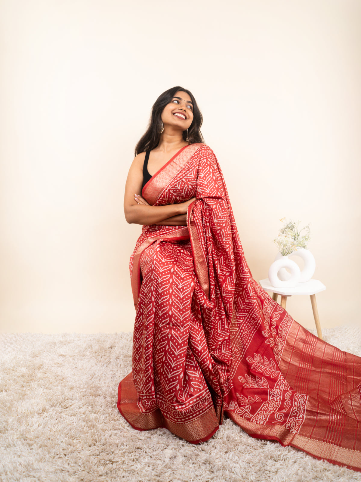 Song in Threads Maheshwari Cotton Silk Saree