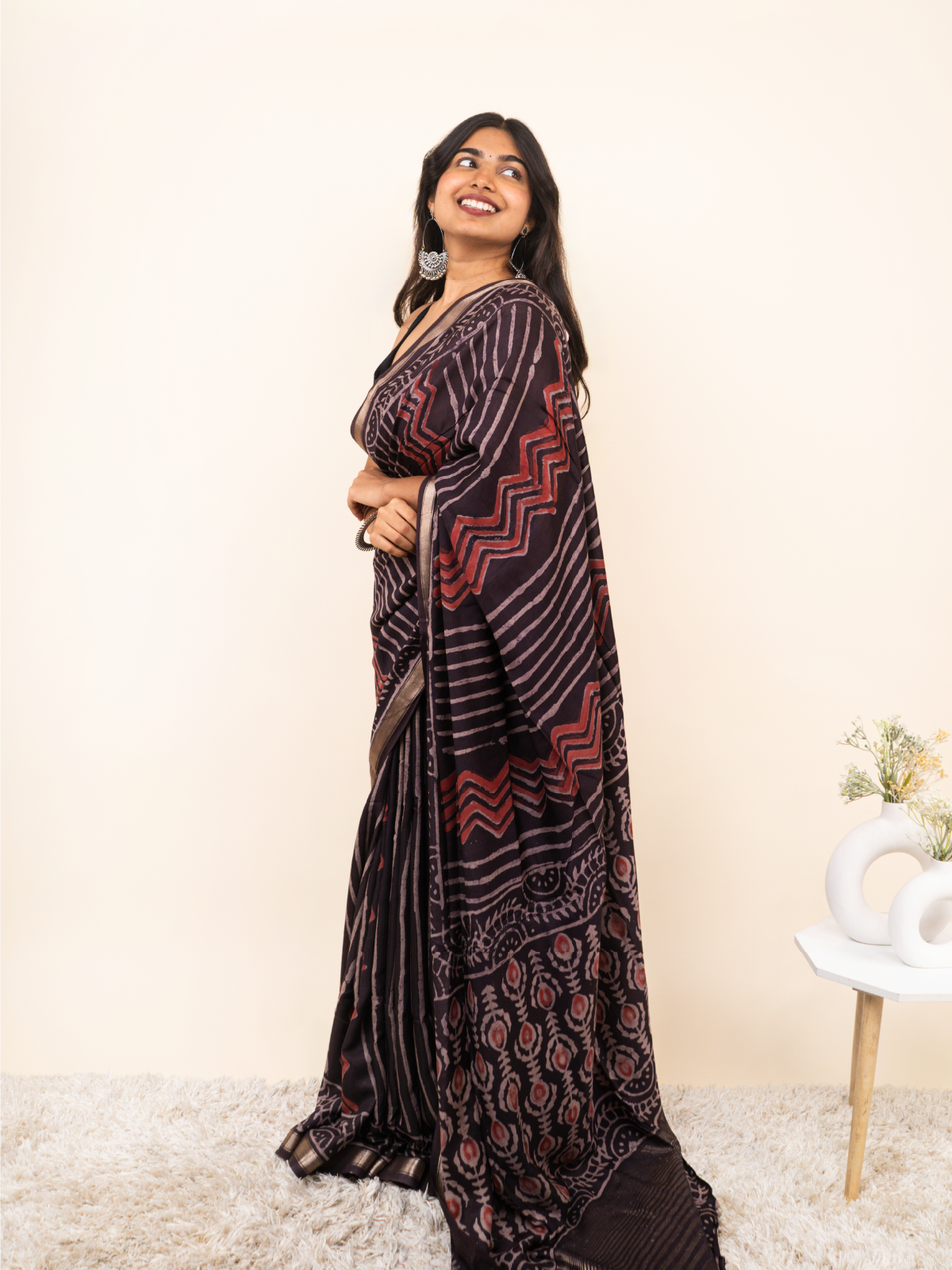 Ocean Haze Modal Silk Saree