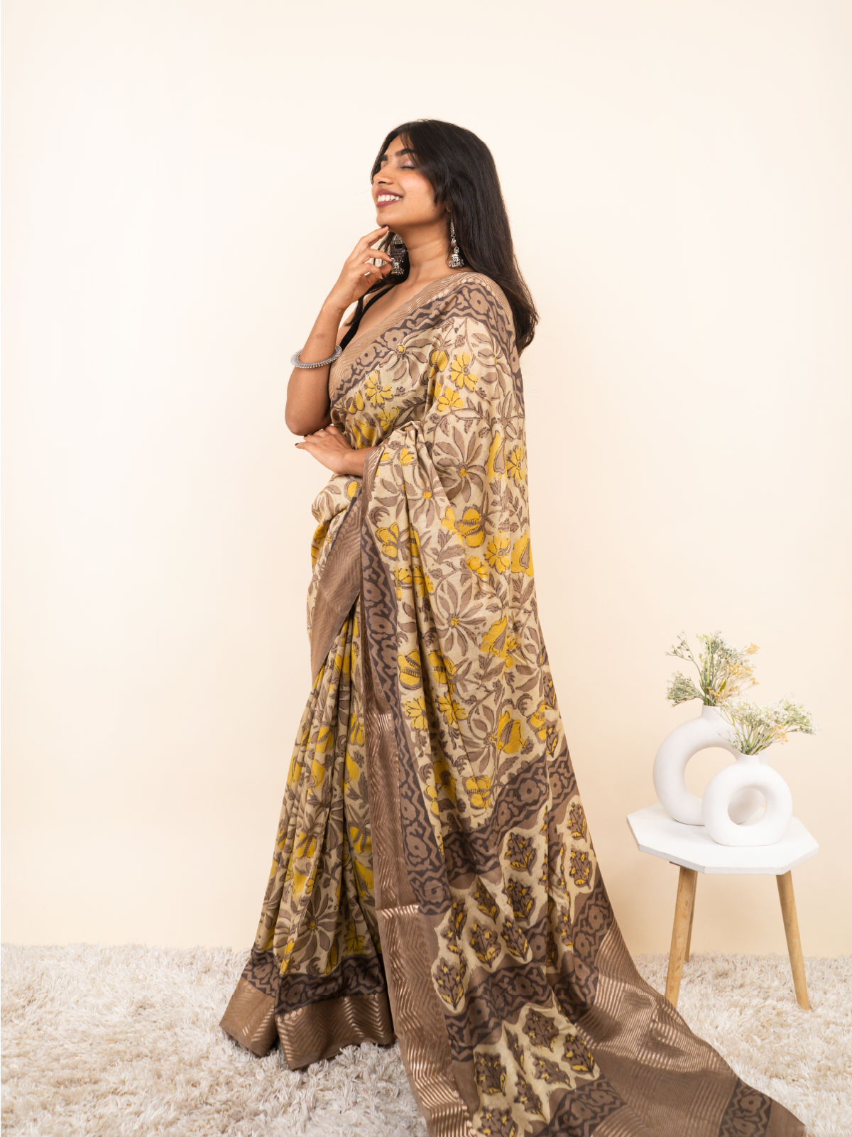 Noor Ki Lehar Maheshwari Cotton Silk Saree