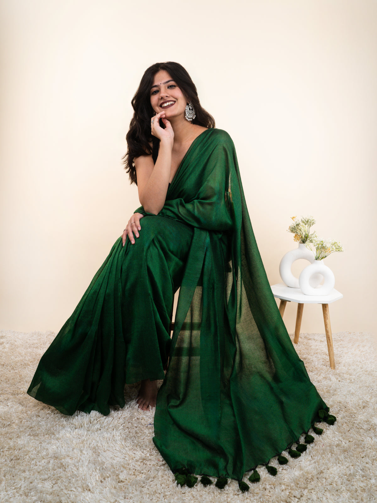 Leafy Cotton Saree