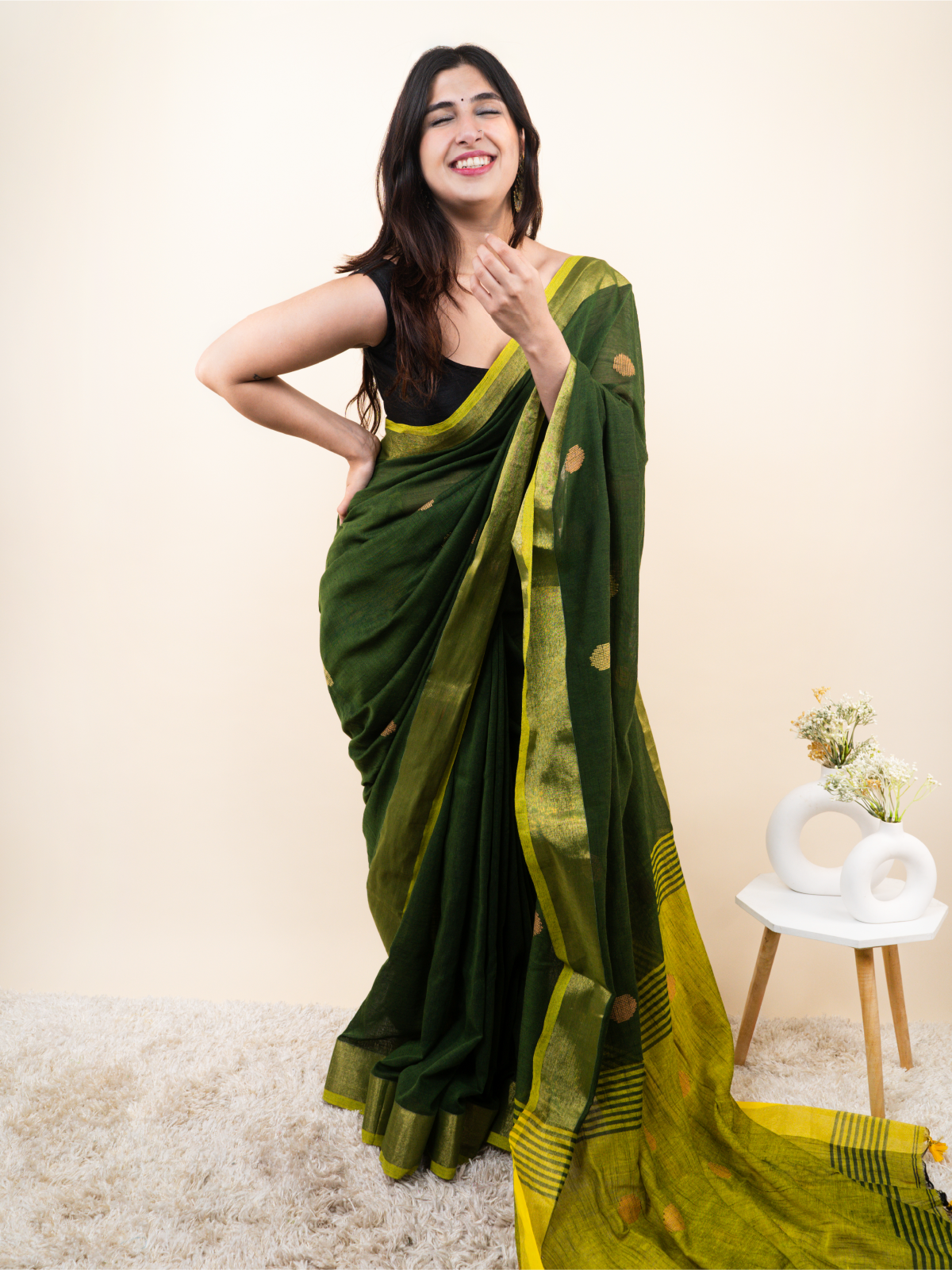 Manikya Linen Saree